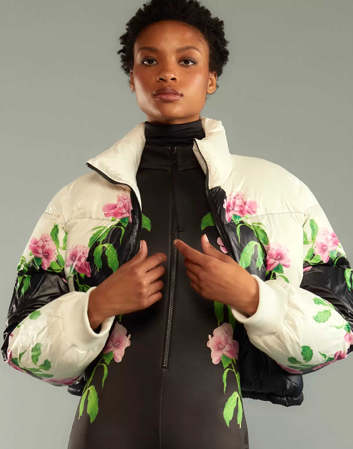 Snow-Cynthia Rowley April Showers Puffer Jacket BLKFL