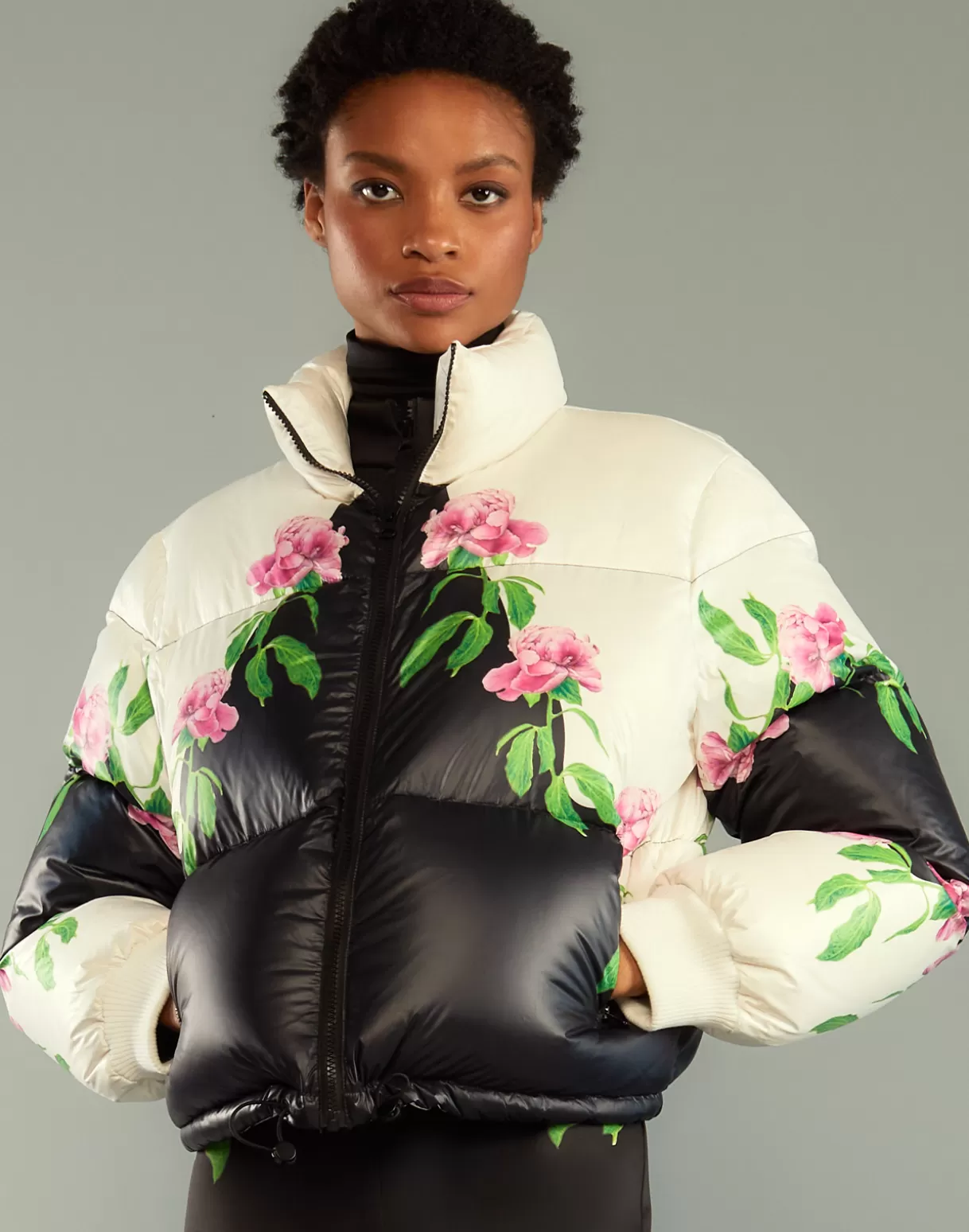 Snow-Cynthia Rowley April Showers Puffer Jacket BLKFL