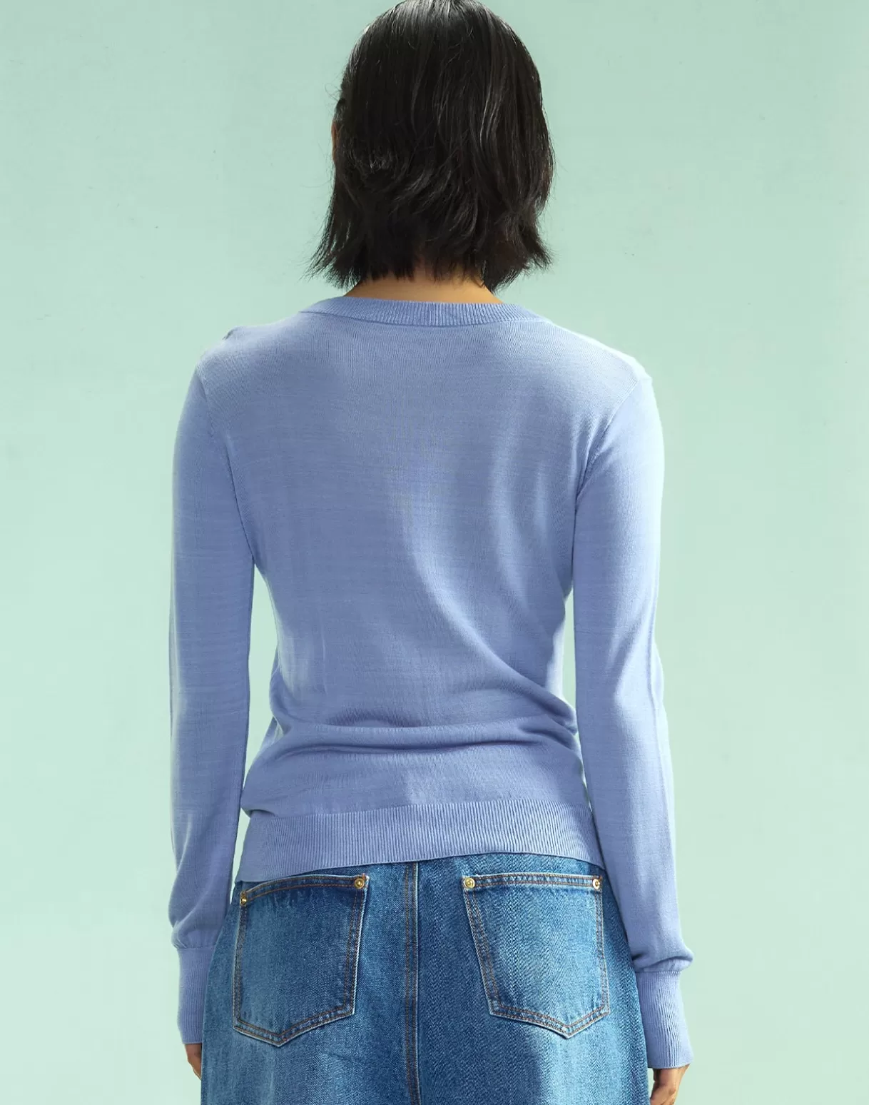 Snow-Cynthia Rowley Aspen Crewneck Knit Top PRWKL
