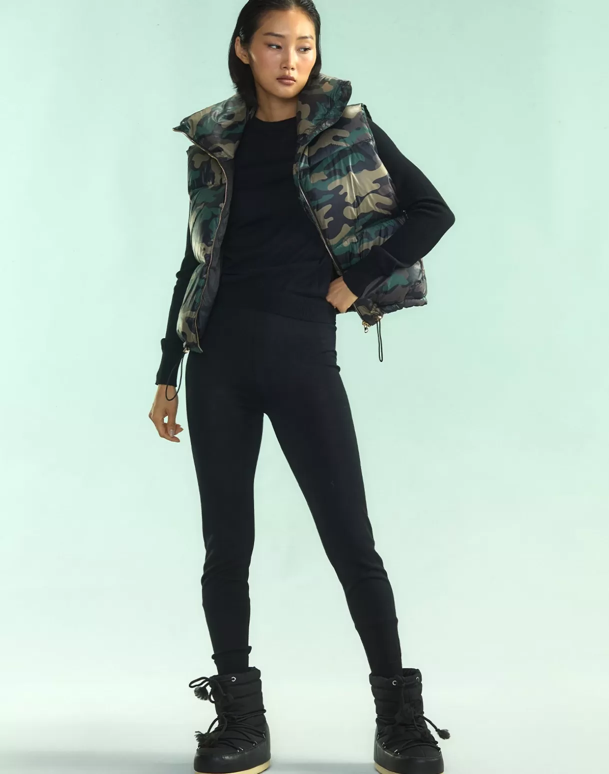 Snow-Cynthia Rowley Aspen Knit Jogger BLACK