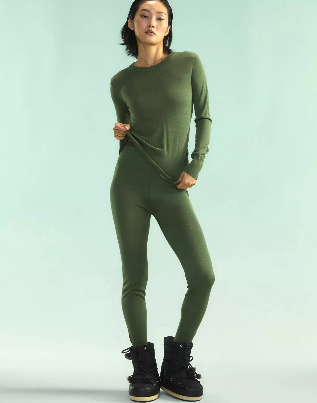 Snow-Cynthia Rowley Aspen Knit Jogger DRKGR