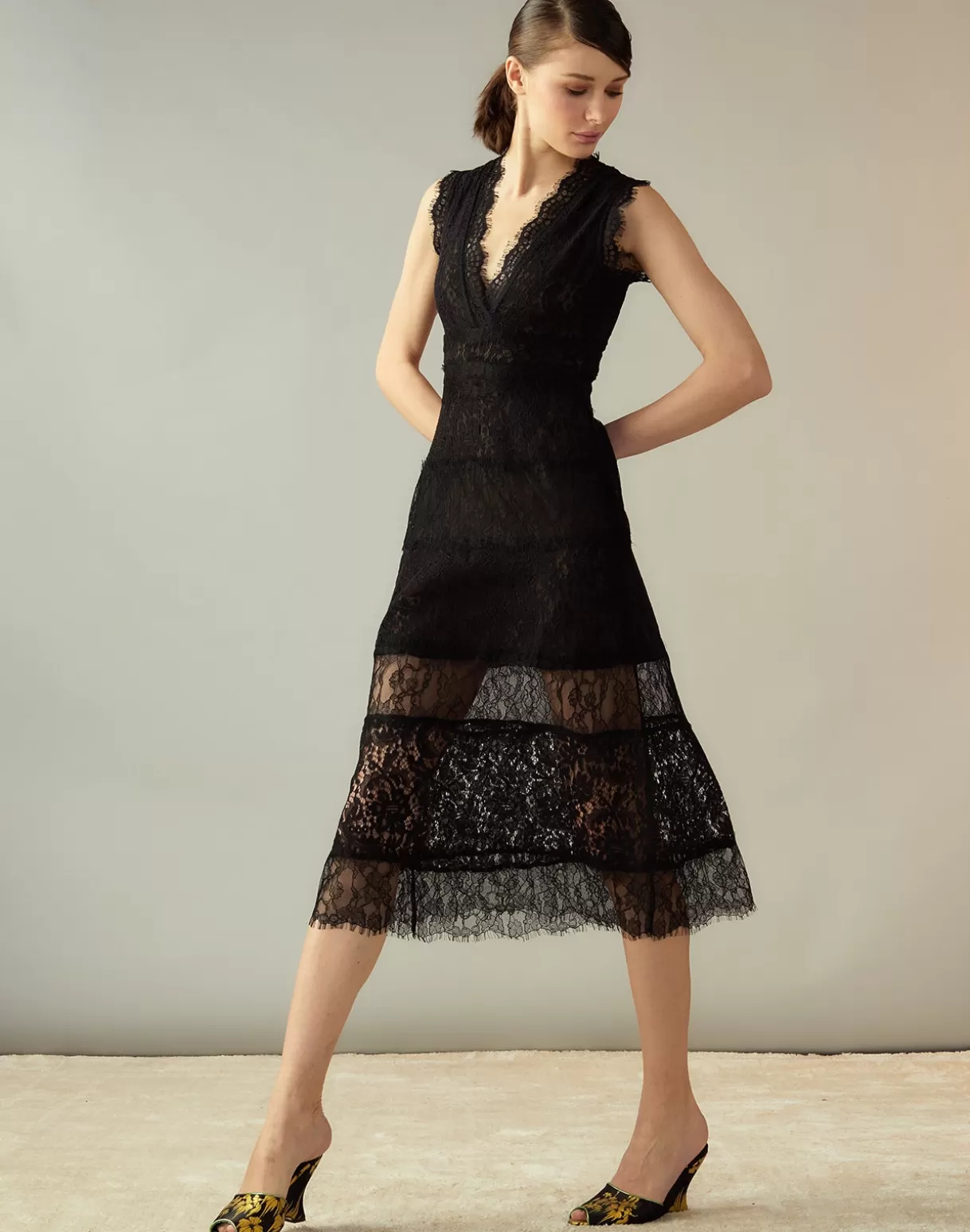 Dresses-Cynthia Rowley Audrey Lace Dress BLACK