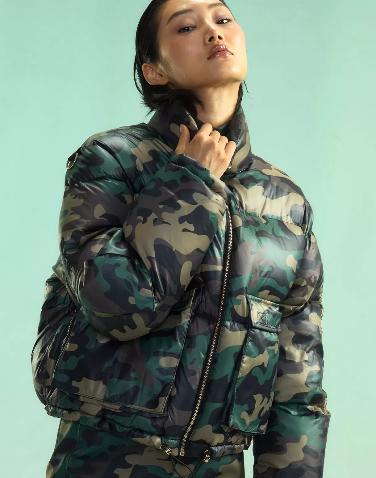 Snow | Jackets & Coats-Cynthia Rowley Backcountry Puffer Jacket GRNCAM