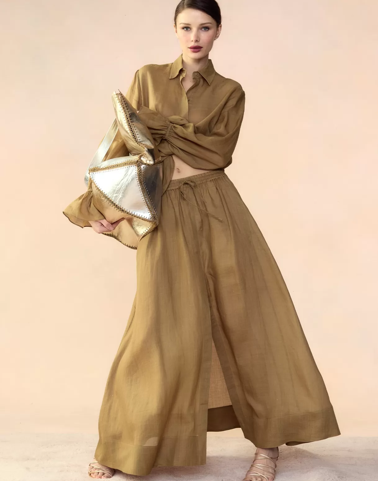 Bottoms-Cynthia Rowley Baleira Skirt GLDYLW