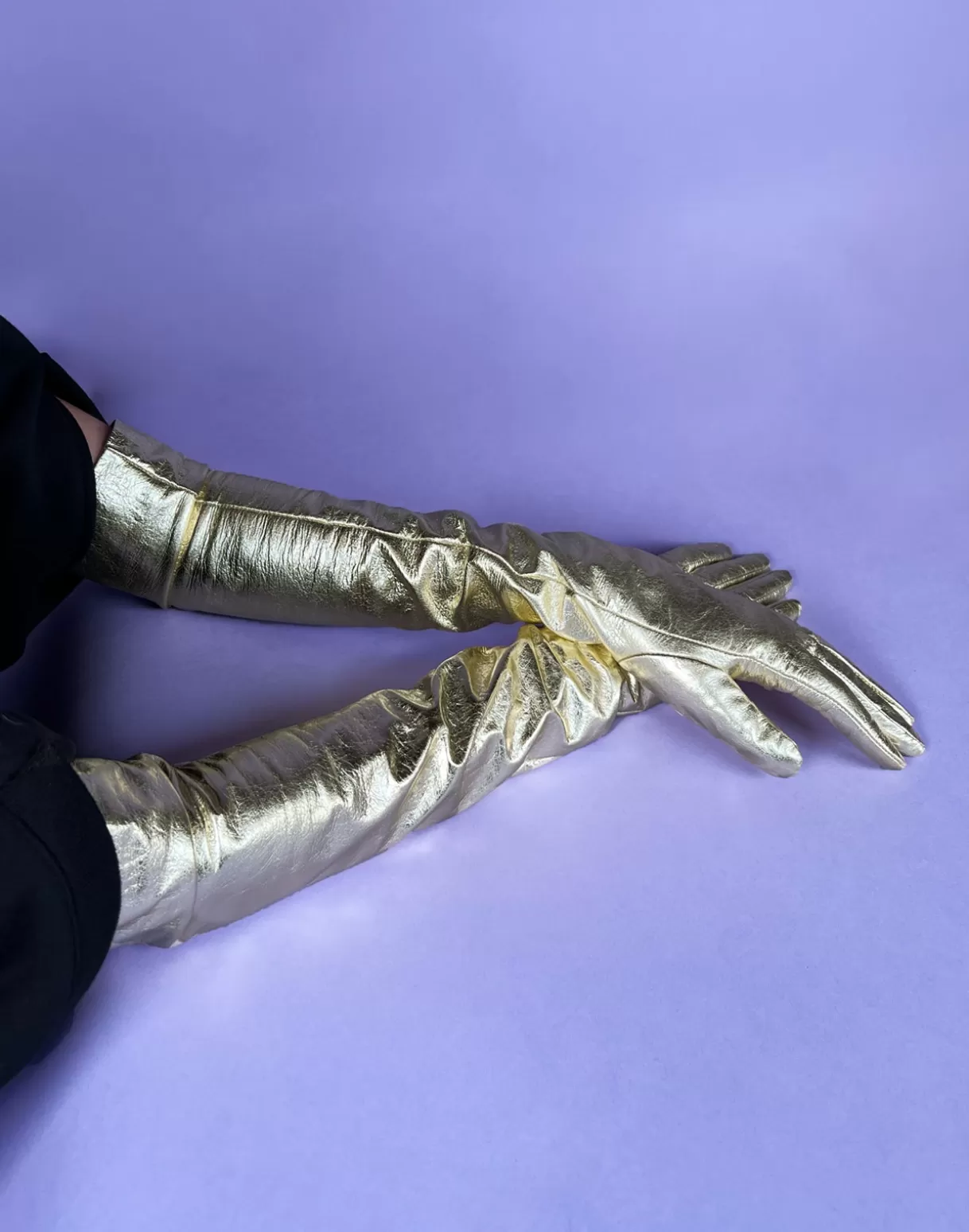 Accessories | Accessories-Cynthia Rowley Bea Long Metallic Leather Gloves