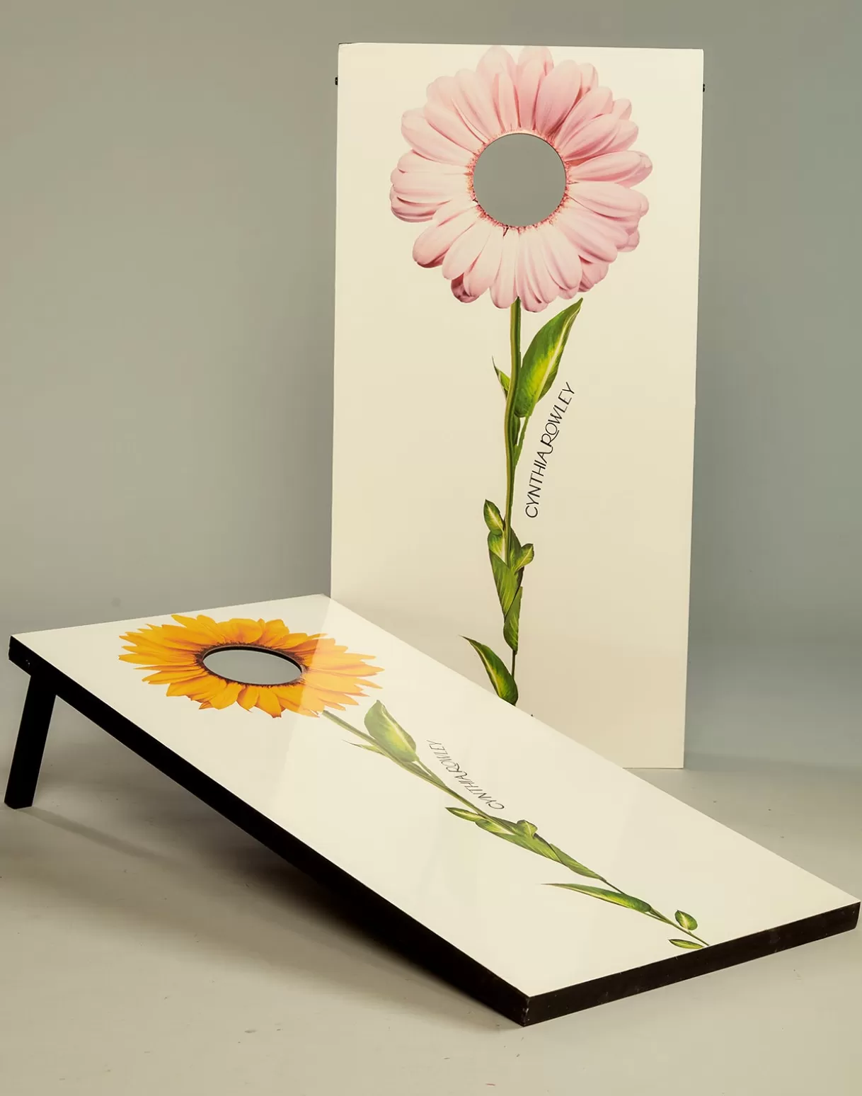 All Sport | Accessories-Cynthia Rowley Bloom Cornhole Boards PNKYLW