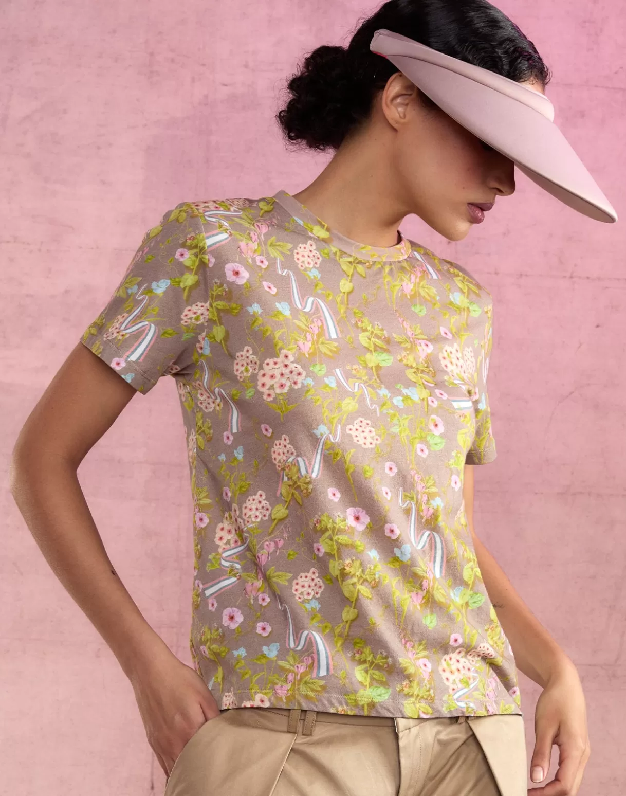 Tops-Cynthia Rowley Bloom Tee CMLFLR