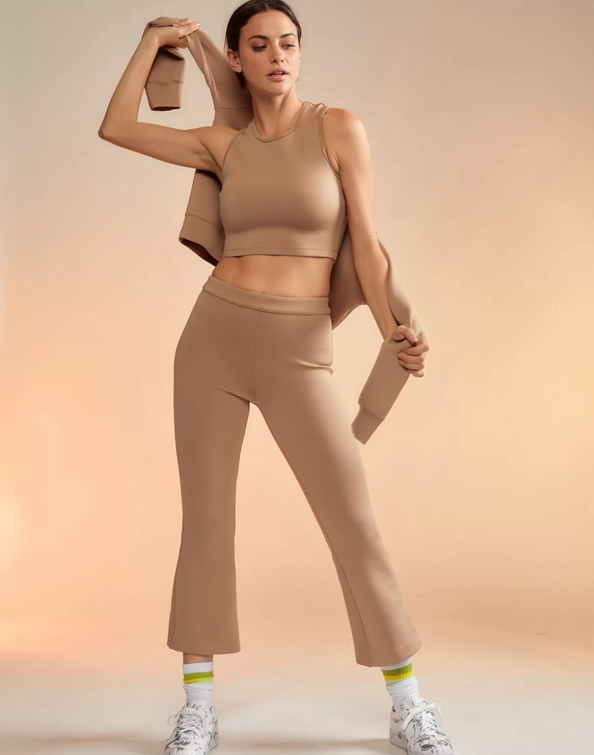 All Sport-Cynthia Rowley Bonded Active Pant CAMEL