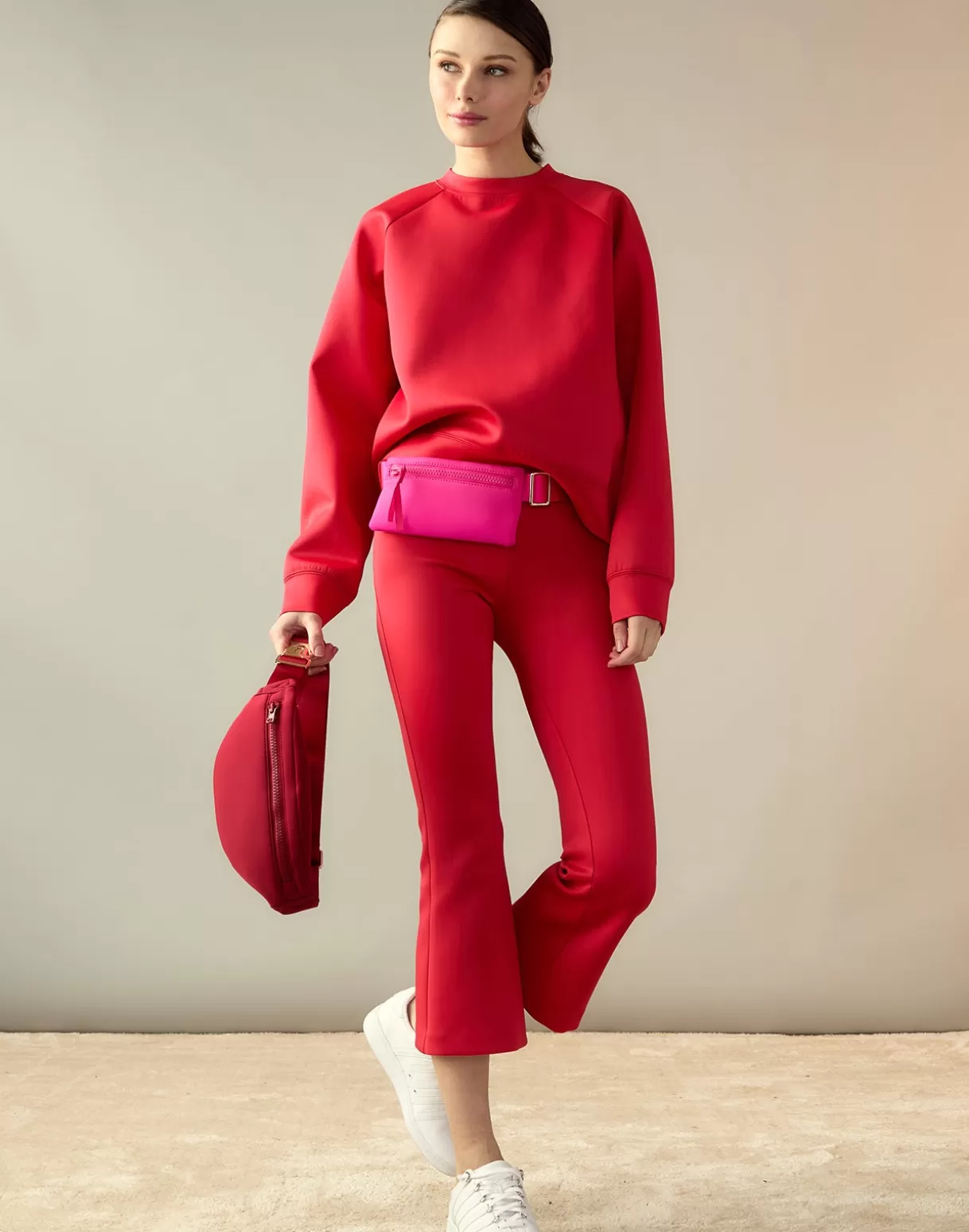 All Sport-Cynthia Rowley Bonded Active Pant Red