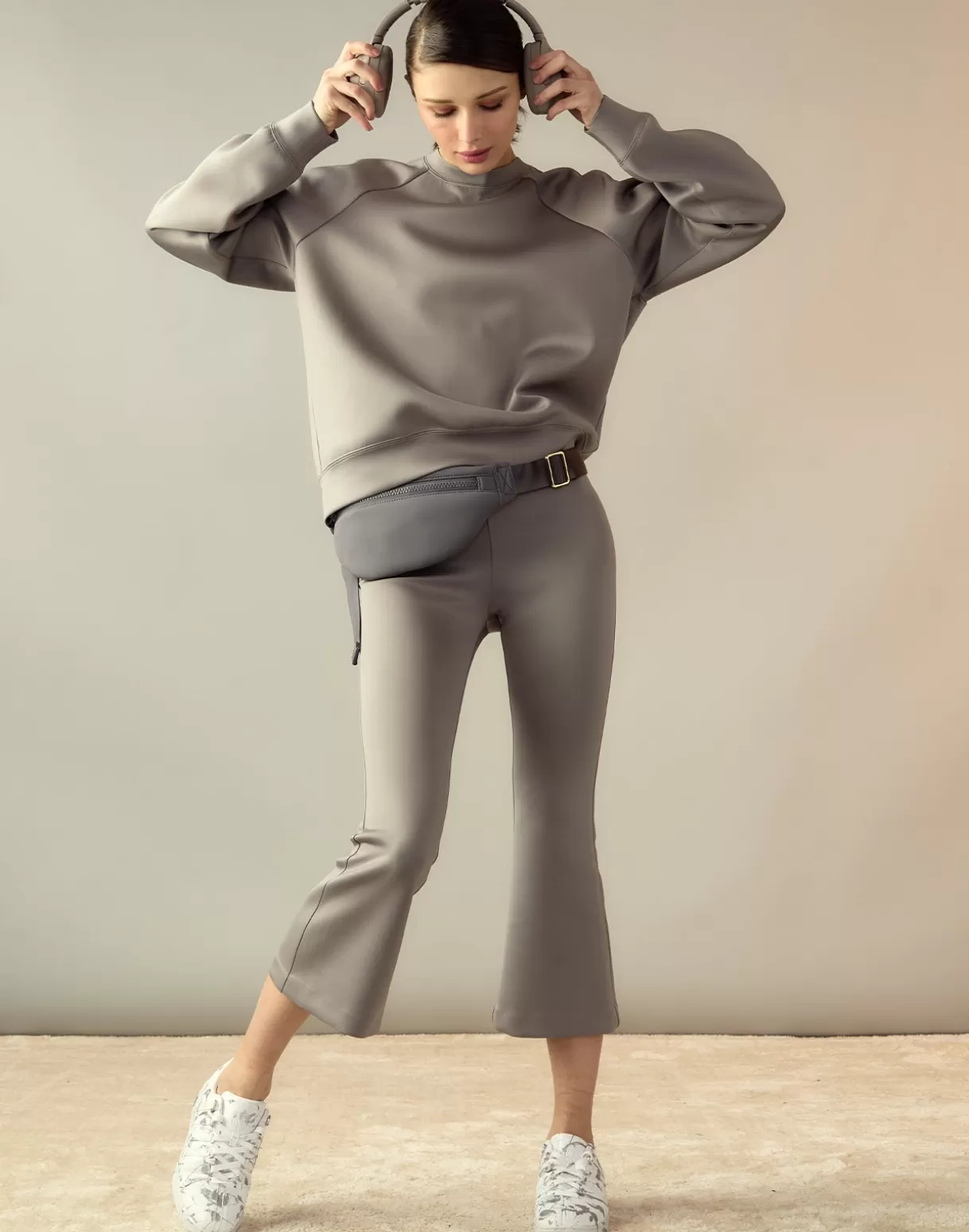 All Sport-Cynthia Rowley Bonded Active Pant GRAY