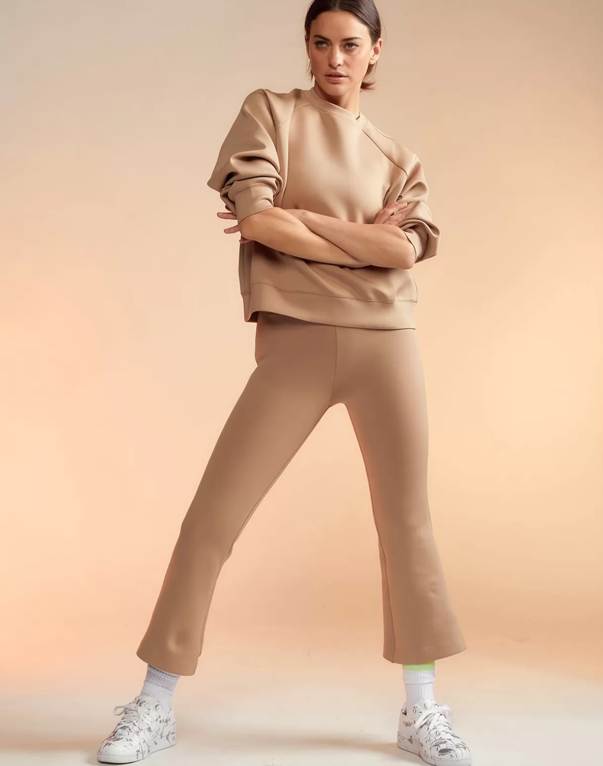 All Sport-Cynthia Rowley Bonded Active Pant CAMEL