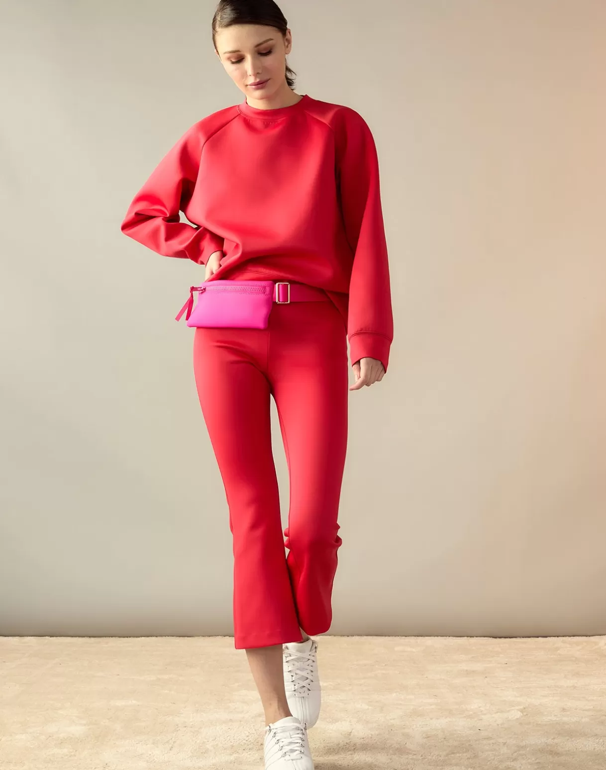 All Sport-Cynthia Rowley Bonded Active Pant Red