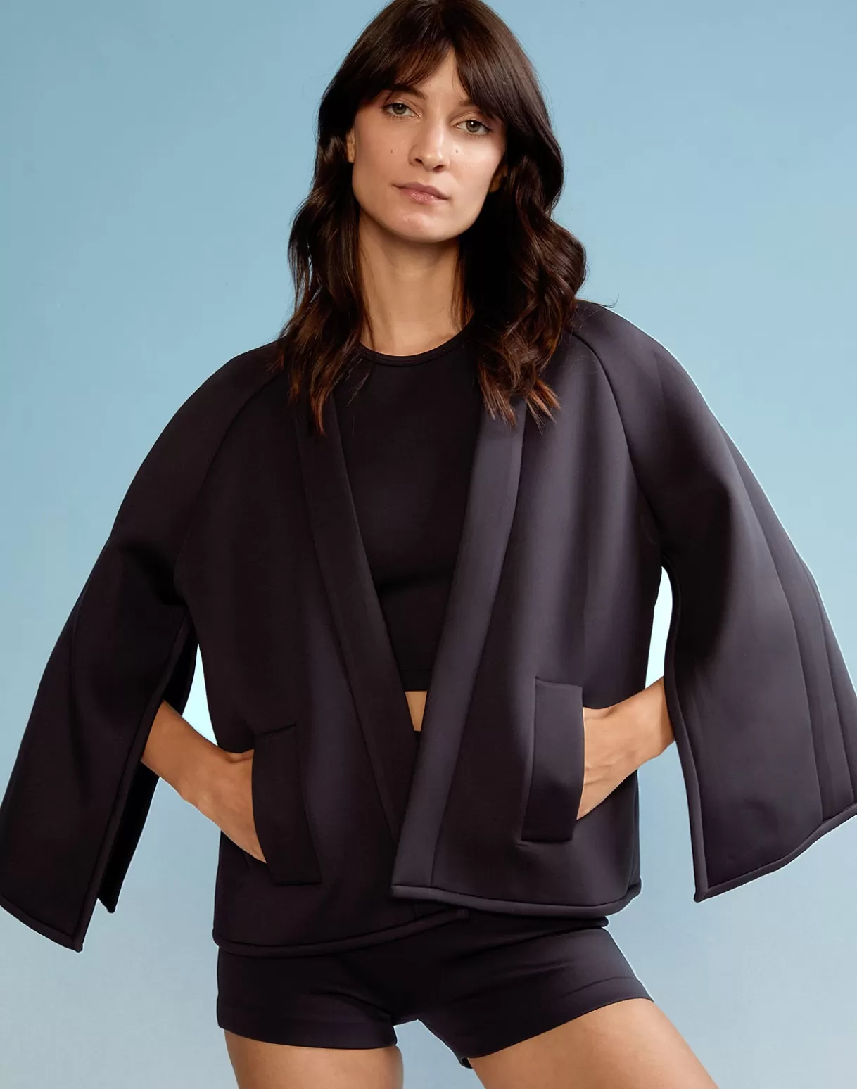 All Sport-Cynthia Rowley Bonded Jacket BLACK