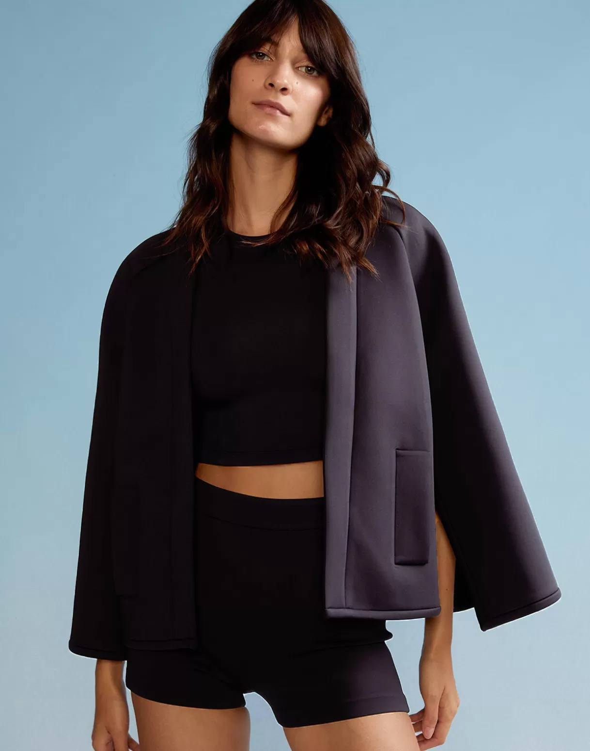 All Sport-Cynthia Rowley Bonded Jacket BLACK