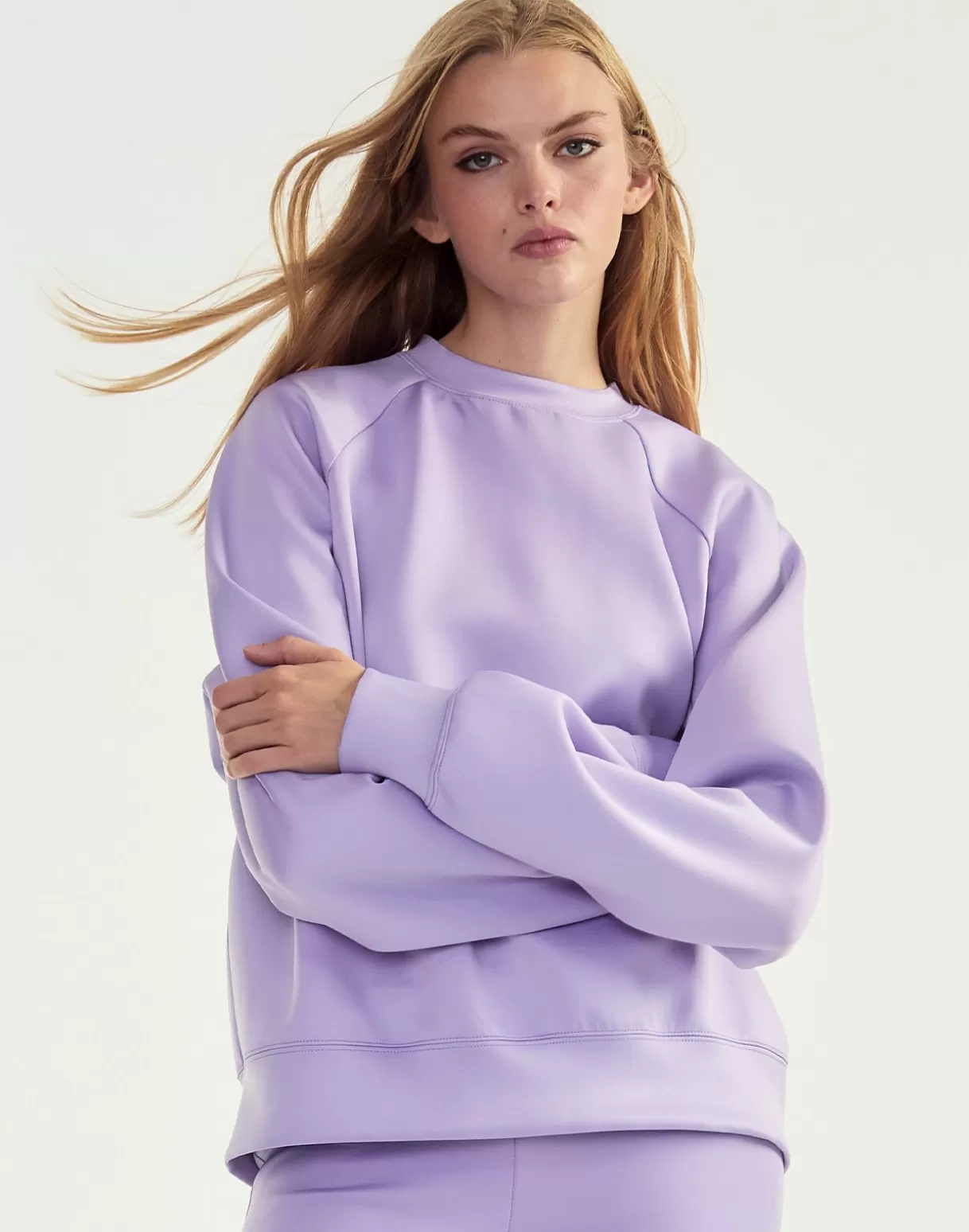 All Sport-Cynthia Rowley Bonded Pullover Sweatshirt LVNDR