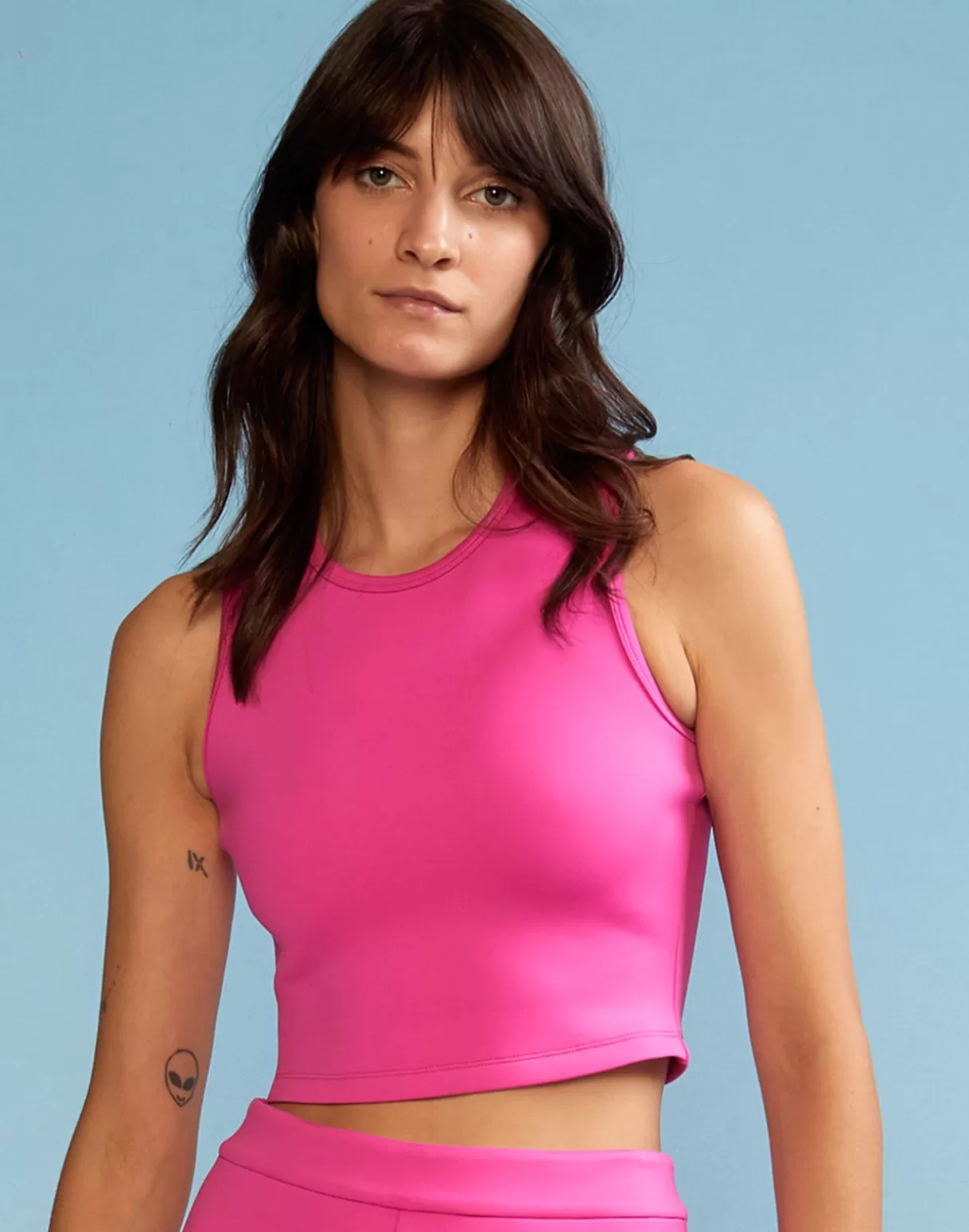All Sport-Cynthia Rowley Bonded Racer Tank HTPNK