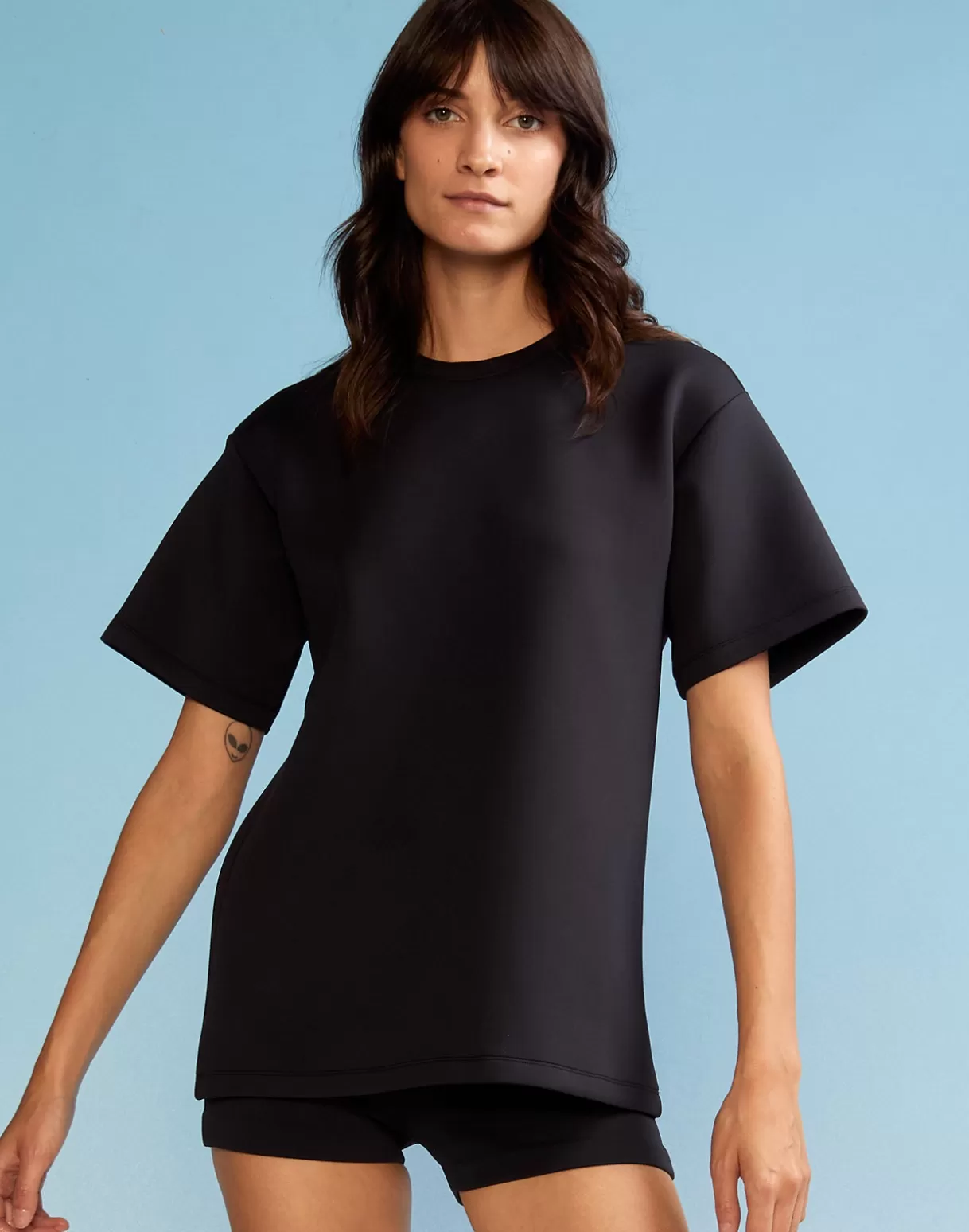 All Sport-Cynthia Rowley Bonded Tee BLACK