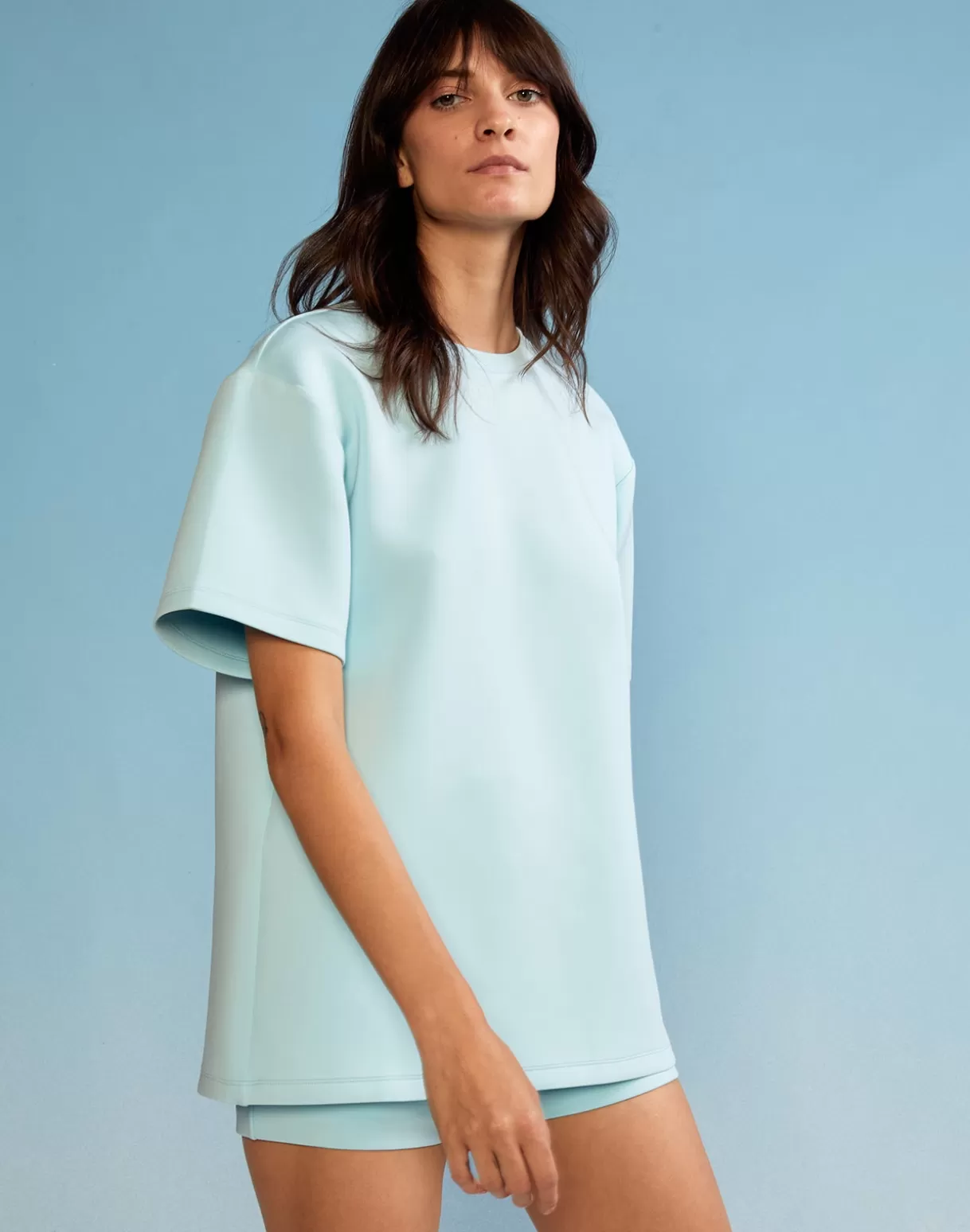 All Sport-Cynthia Rowley Bonded Tee BLUE