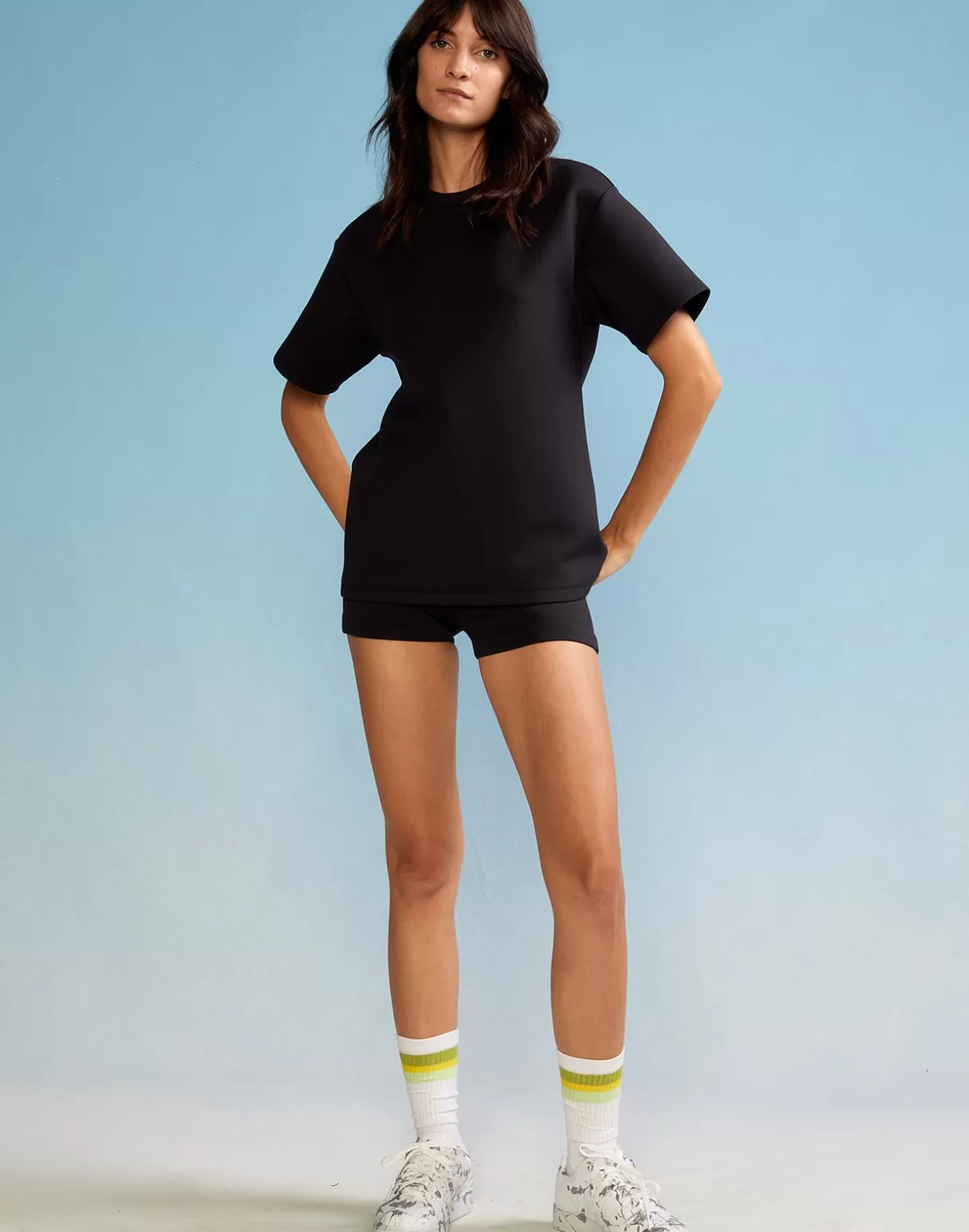 All Sport-Cynthia Rowley Bonded Tee BLACK