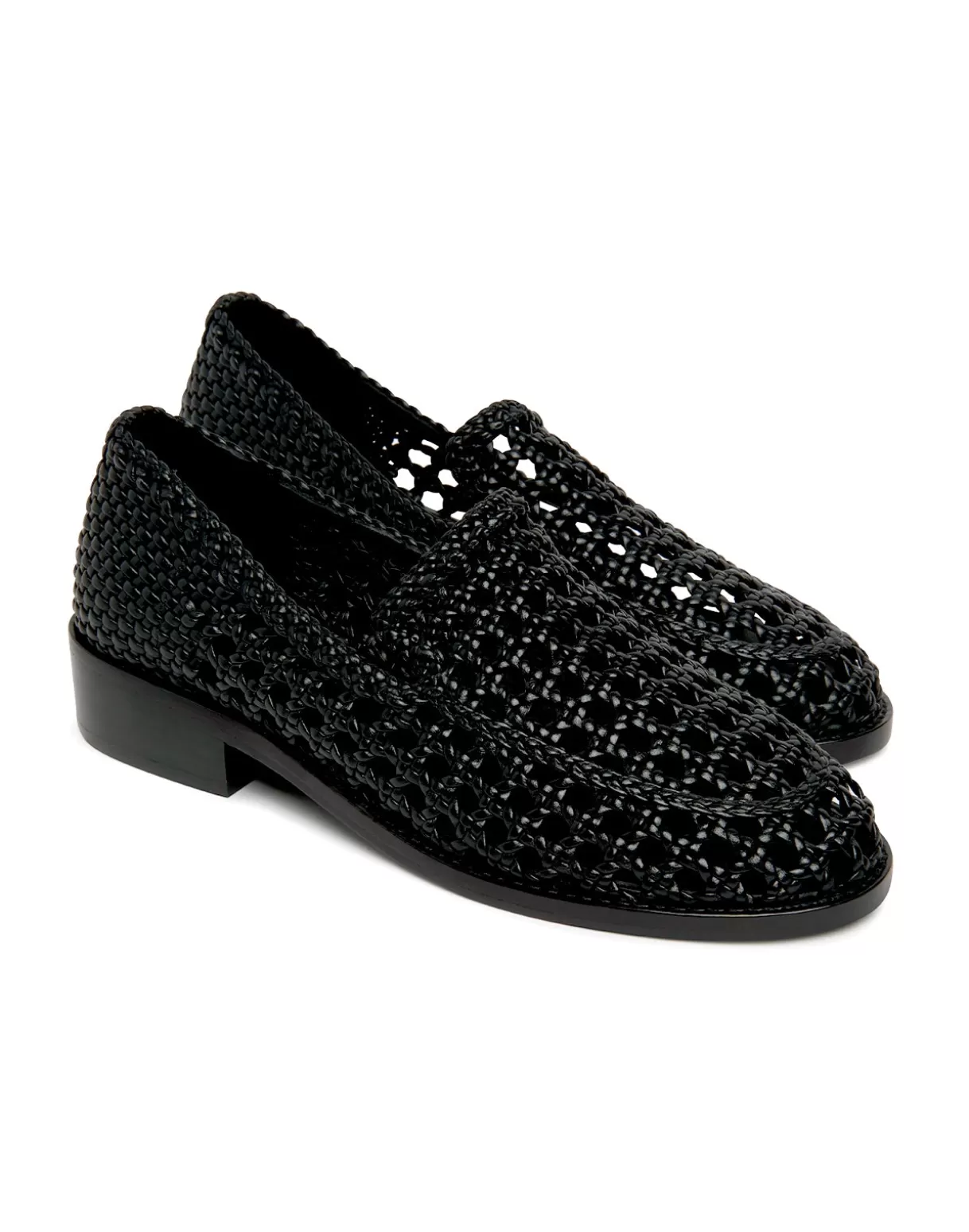 Shoes | Accessories-Cynthia Rowley Braided Leather Loafer BLACK