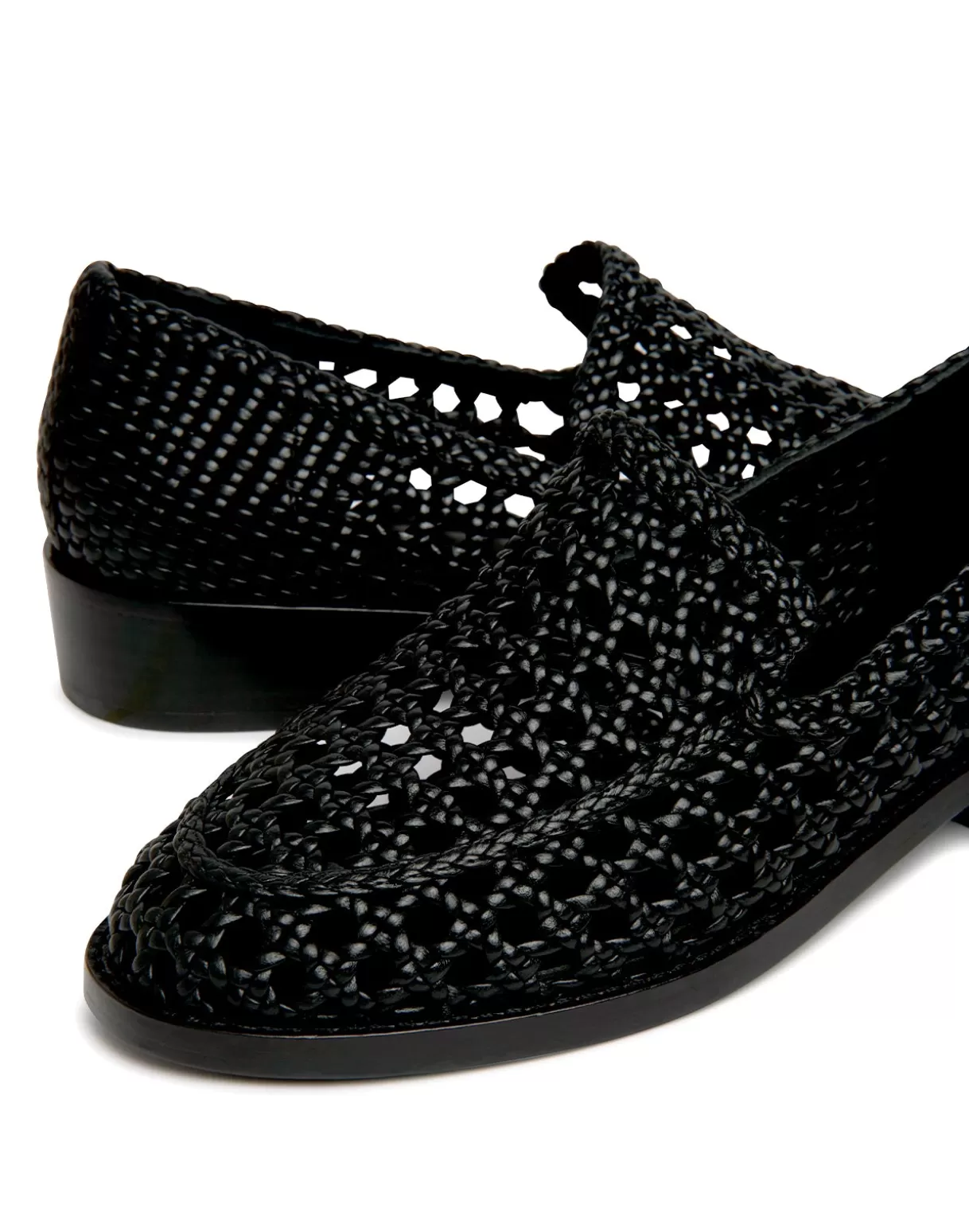 Shoes | Accessories-Cynthia Rowley Braided Leather Loafer BLACK
