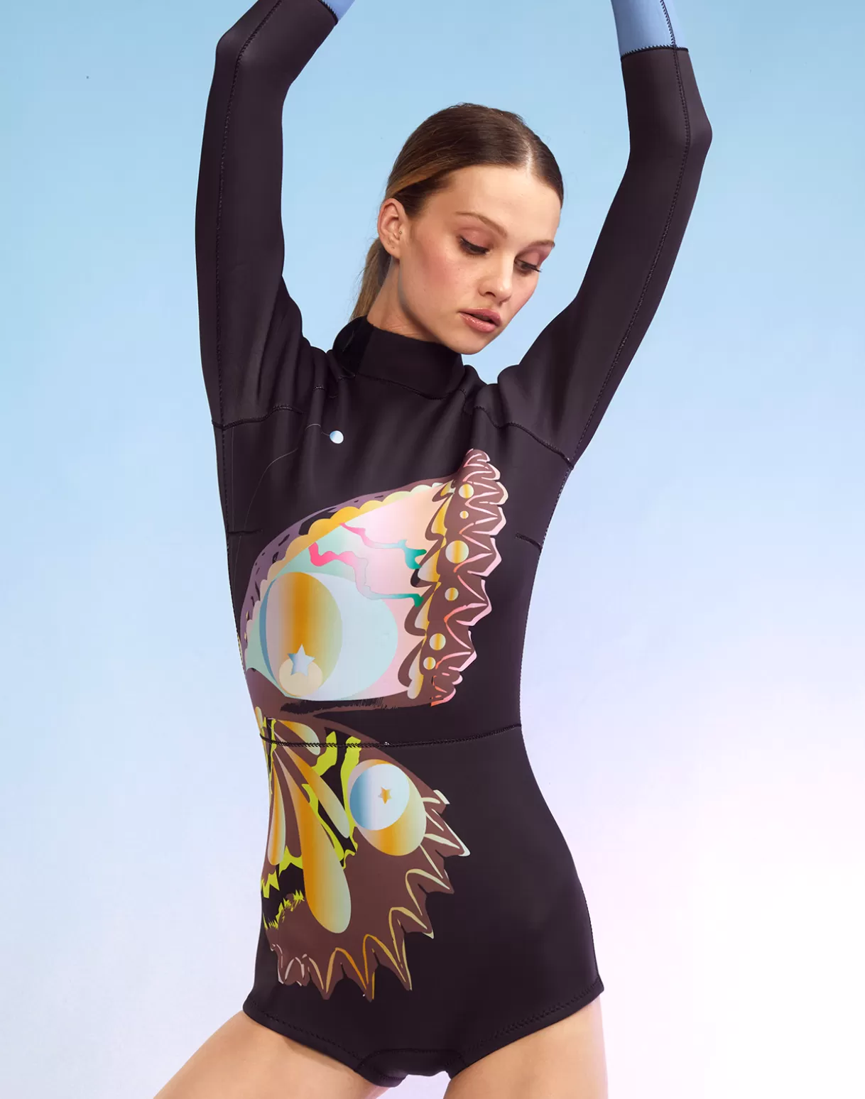 Surf & Swim-Cynthia Rowley Butterfly Wetsuit BLACK