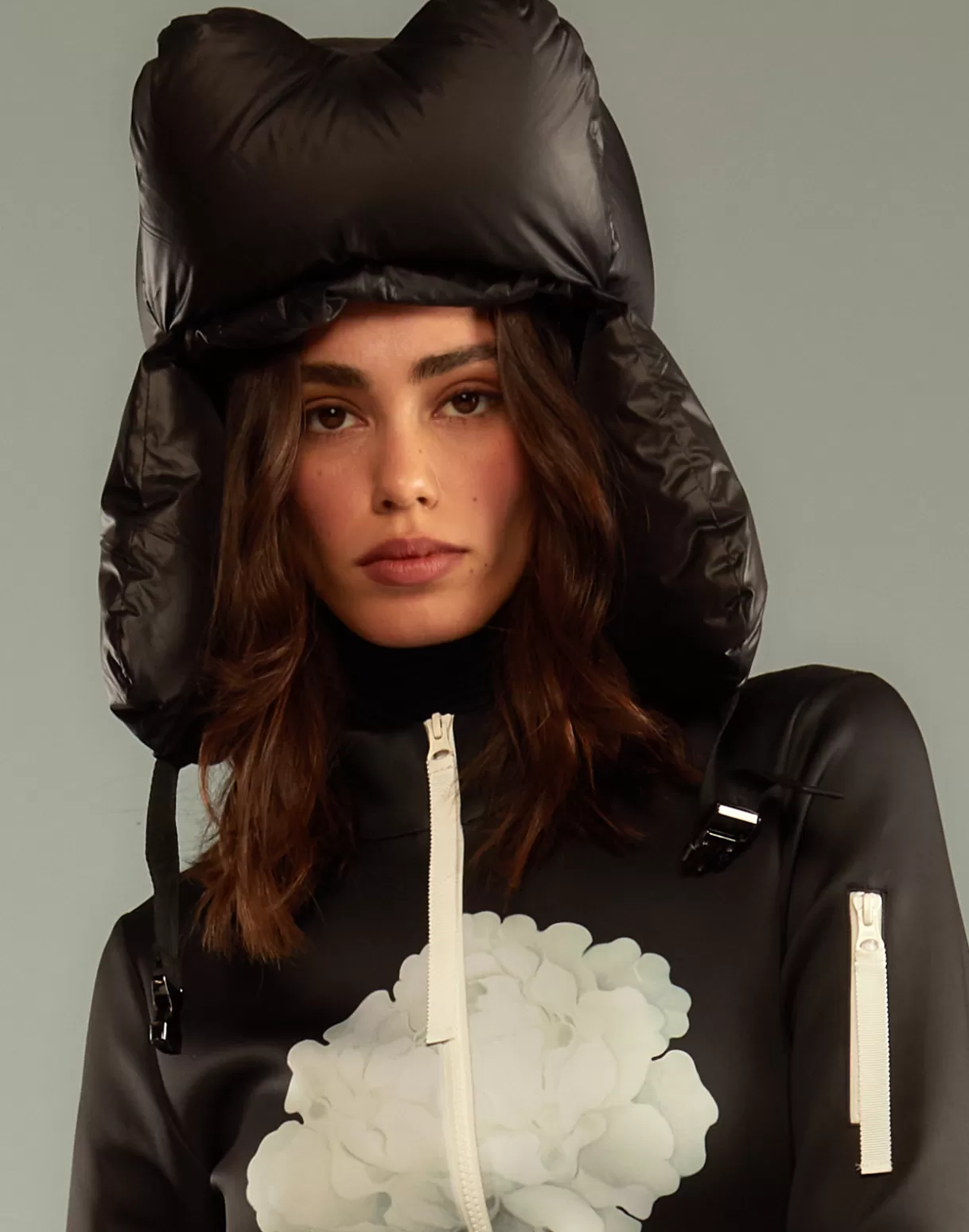 Snow-Cynthia Rowley Cloud Trapper Hat BLACK