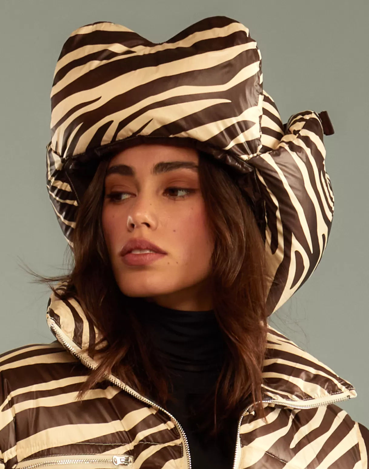 Snow-Cynthia Rowley Cloud Trapper Hat ZEBRA