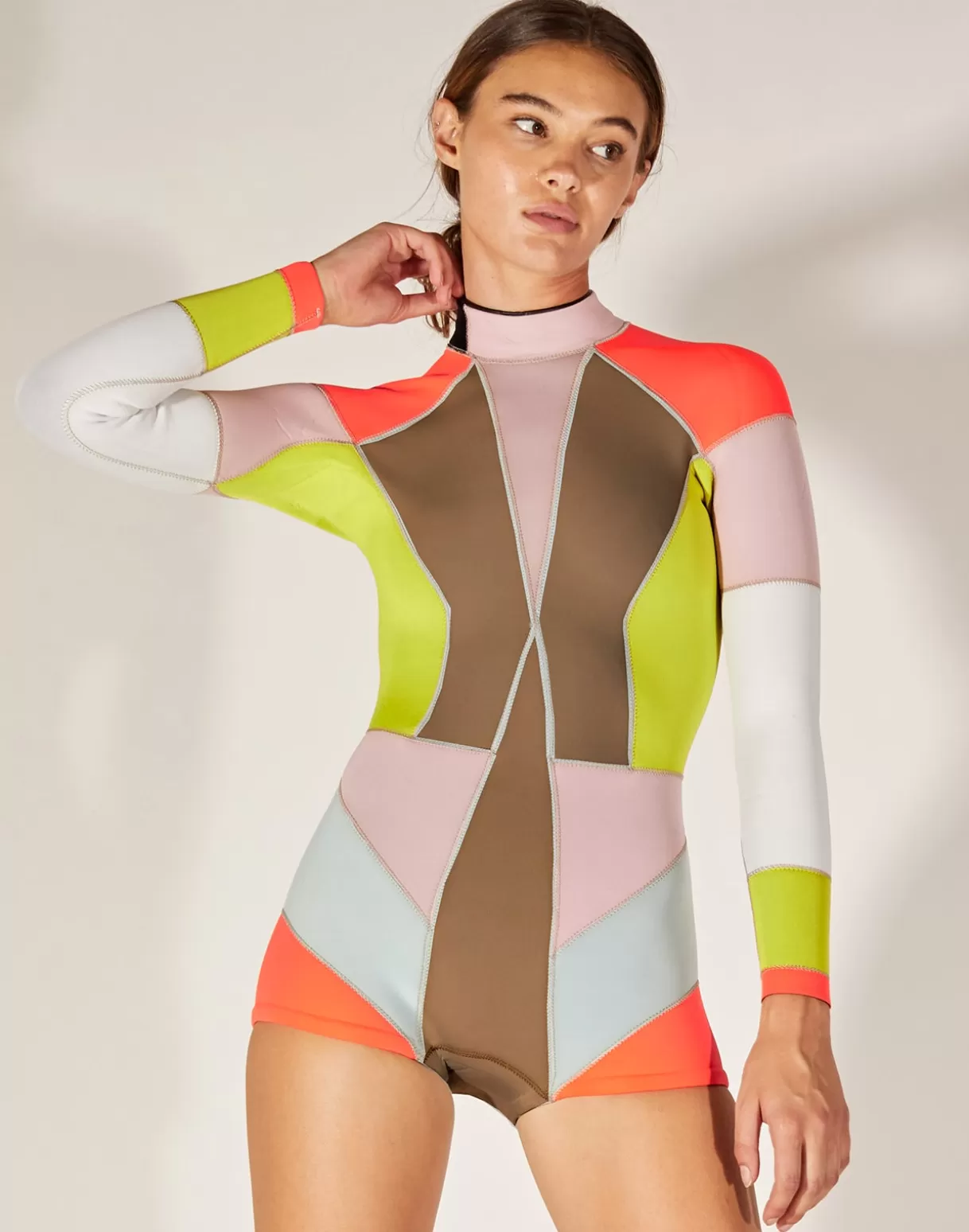 Surf & Swim-Cynthia Rowley Colorblock Wetsuit TPORC