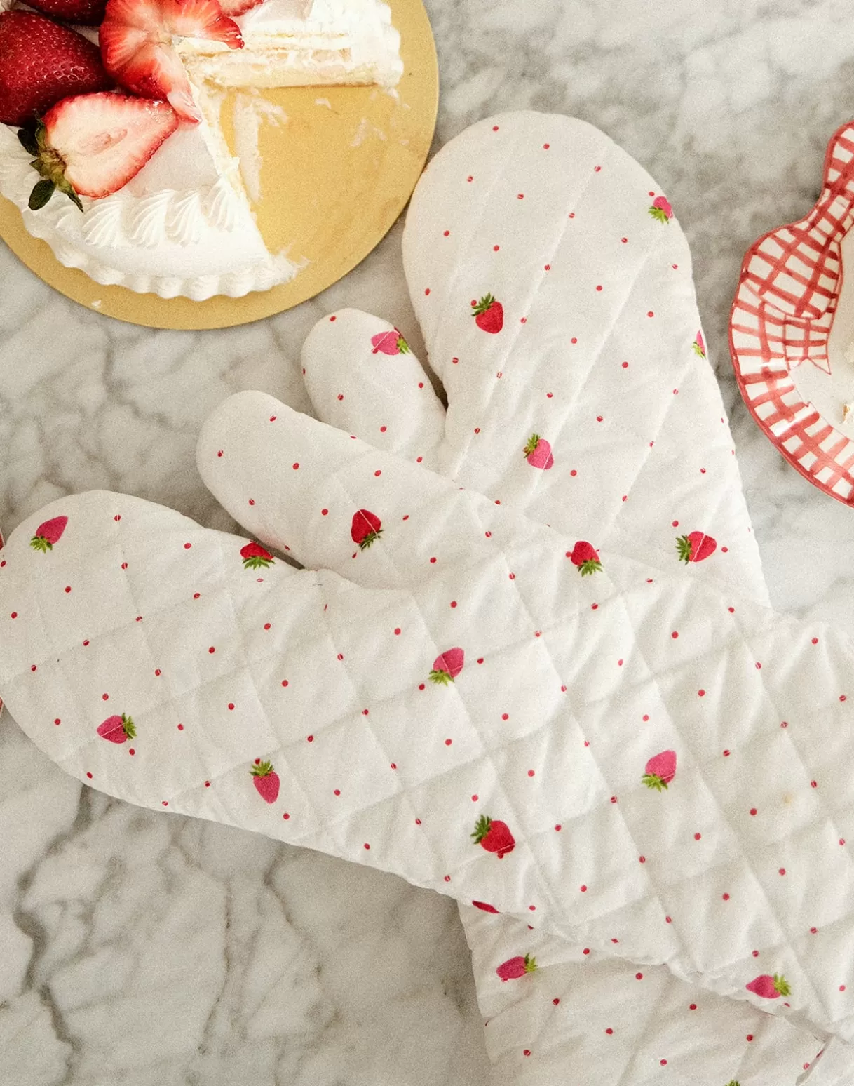 Home-Cynthia Rowley CR x Kit Quilted Oven Mitt White