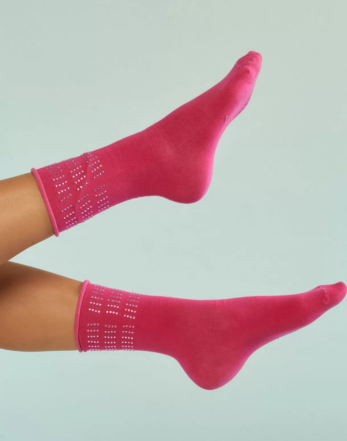 All Sport | Accessories-Cynthia Rowley Crystal Sport Socks HTPNK