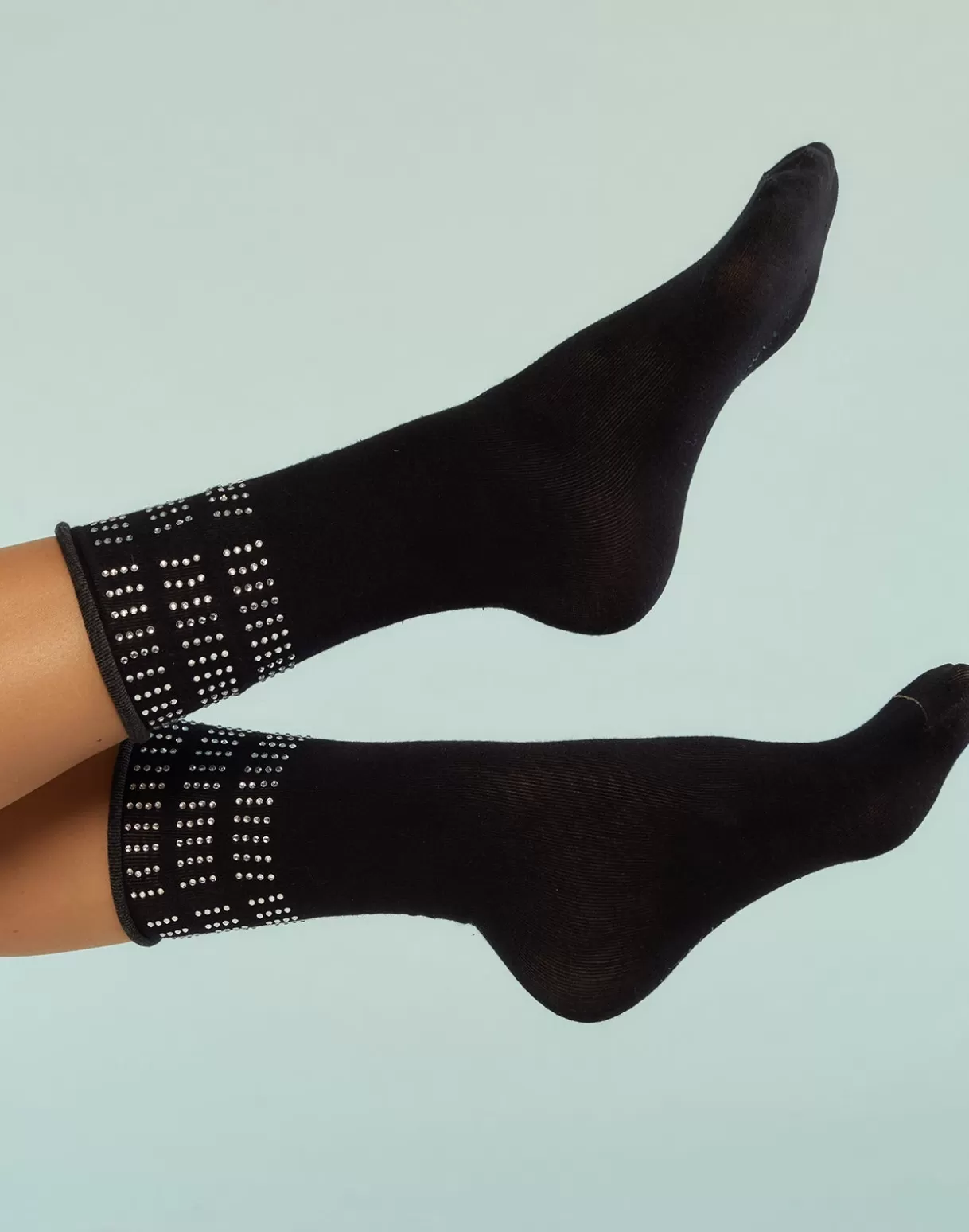All Sport | Accessories-Cynthia Rowley Crystal Sport Socks BLACK