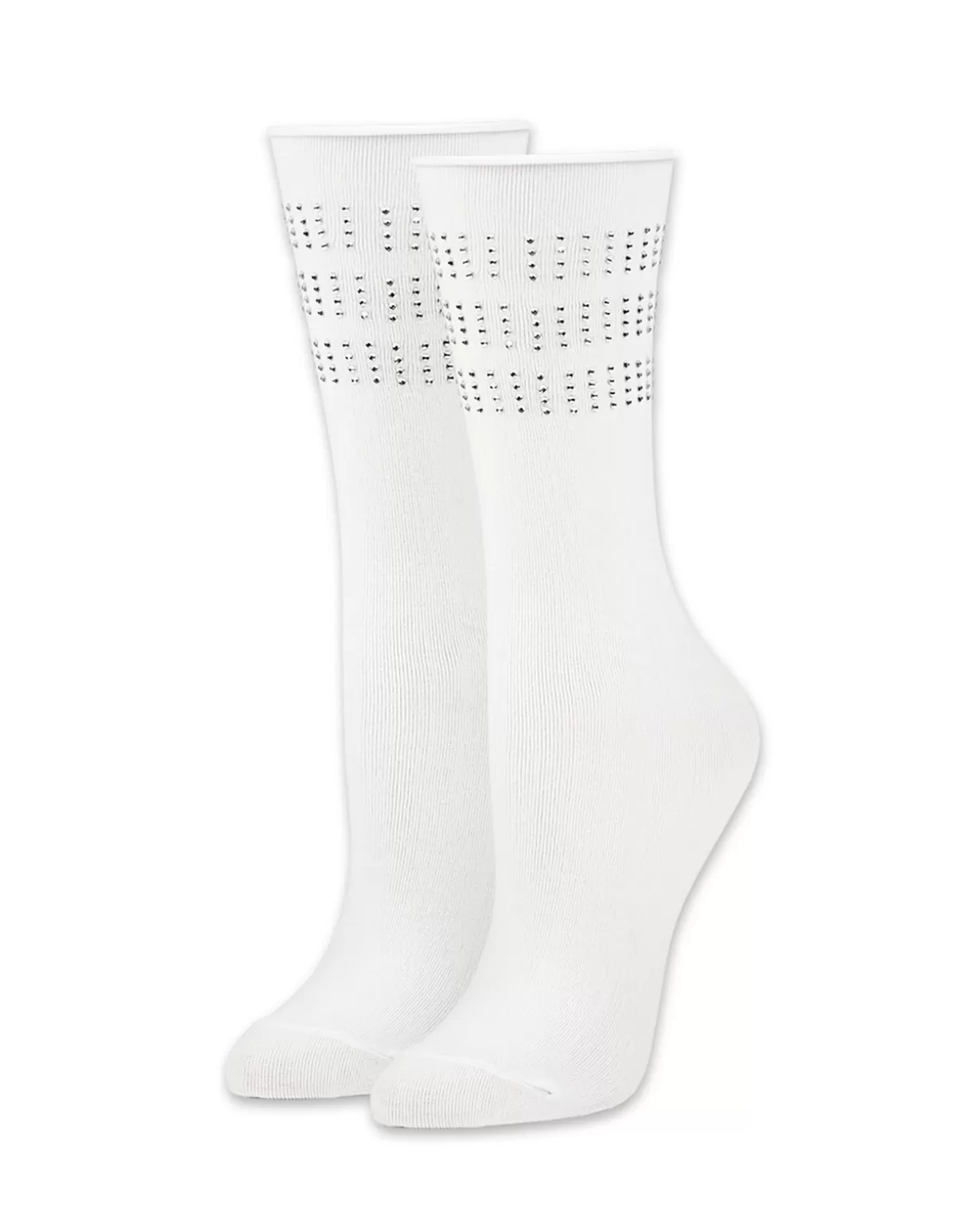 All Sport | Accessories-Cynthia Rowley Crystal Sport Socks WHTCLR