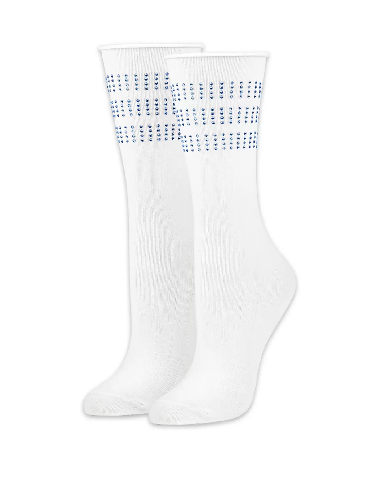 All Sport | Accessories-Cynthia Rowley Crystal Sport Socks WTBLU