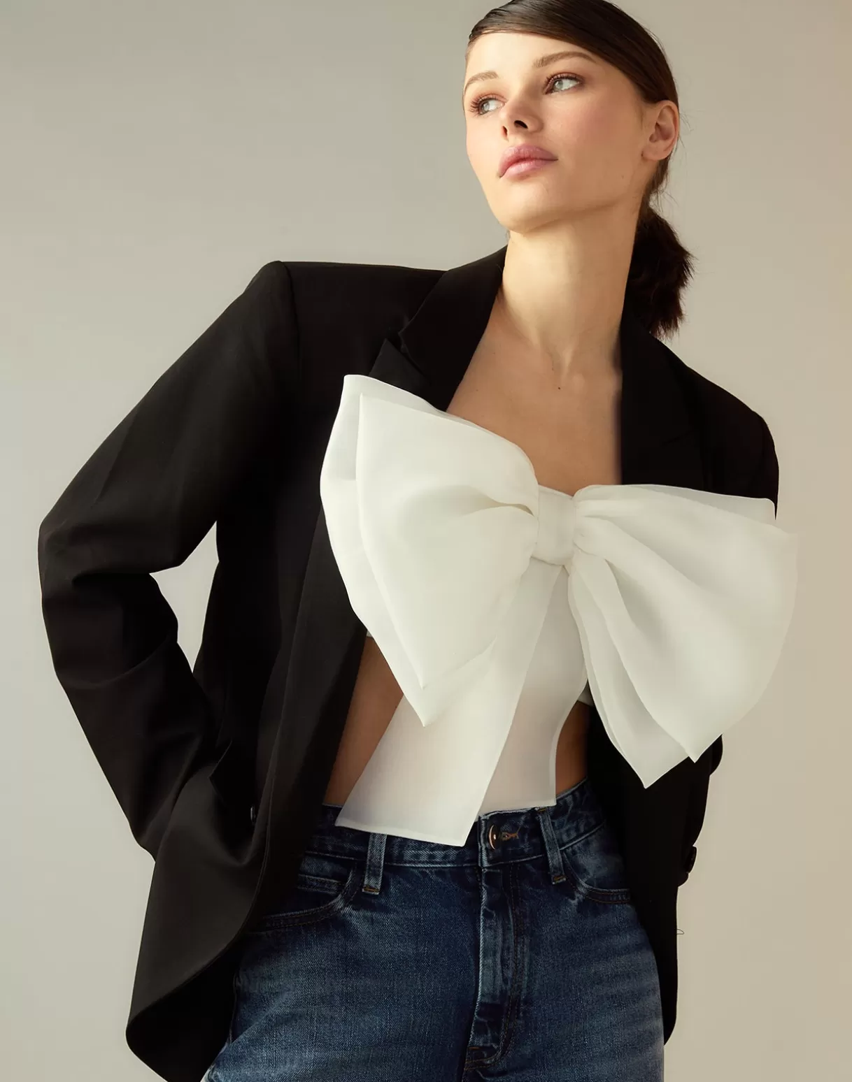 Tops-Cynthia Rowley Cupid's Bow Bandeau White