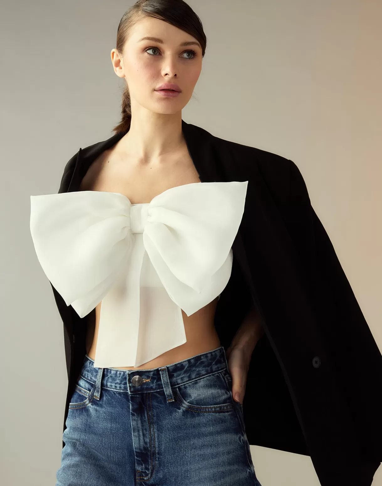 Tops-Cynthia Rowley Cupid's Bow Bandeau White