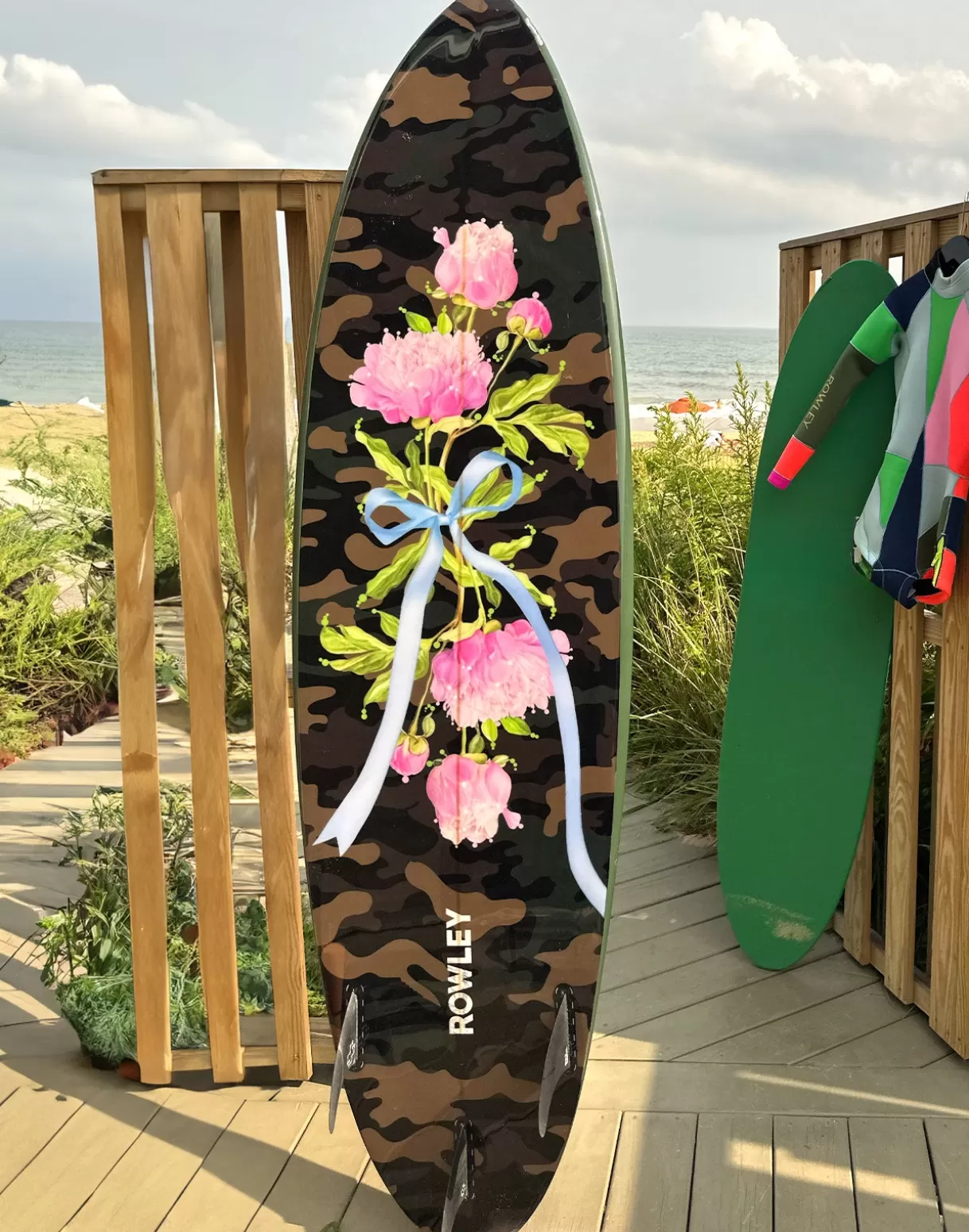 Surf & Swim-Cynthia Rowley Custom 7' Surfboard - Camouflage