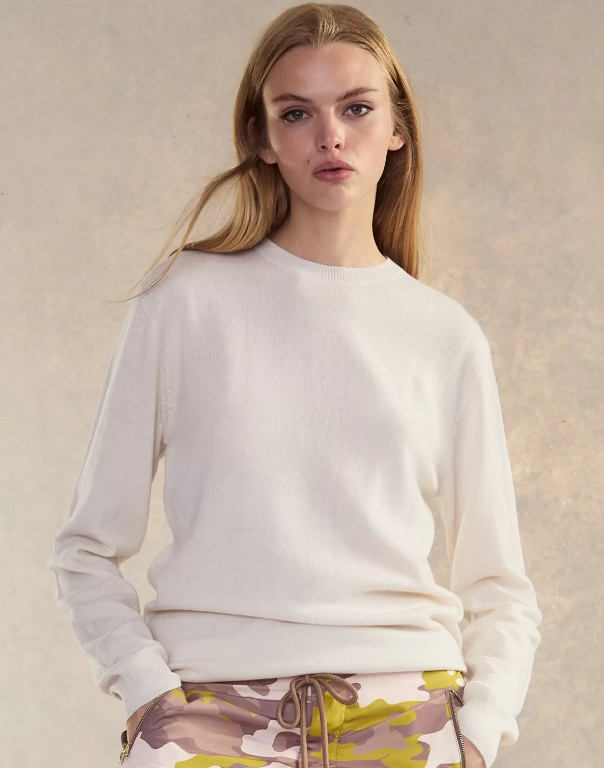 Tops-Cynthia Rowley Elea Wool Cashmere Sweater White
