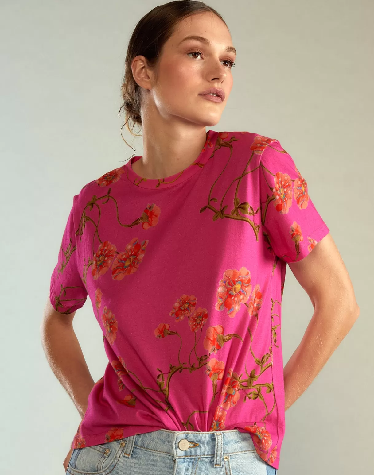 Tops-Cynthia Rowley Everyday Tees PNKFL