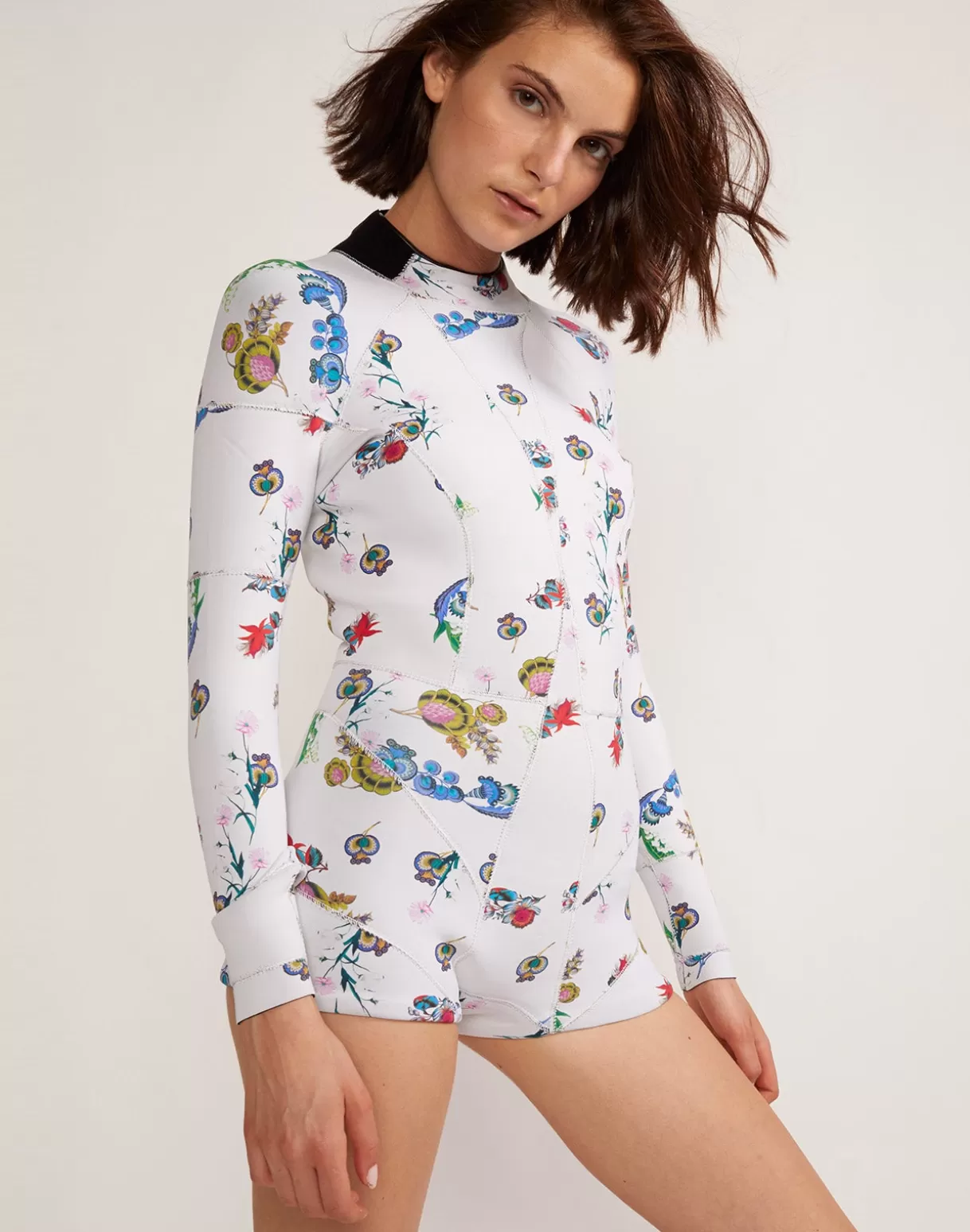 Surf & Swim-Cynthia Rowley Garden Floral High Tide Wetsuit WHTBQ