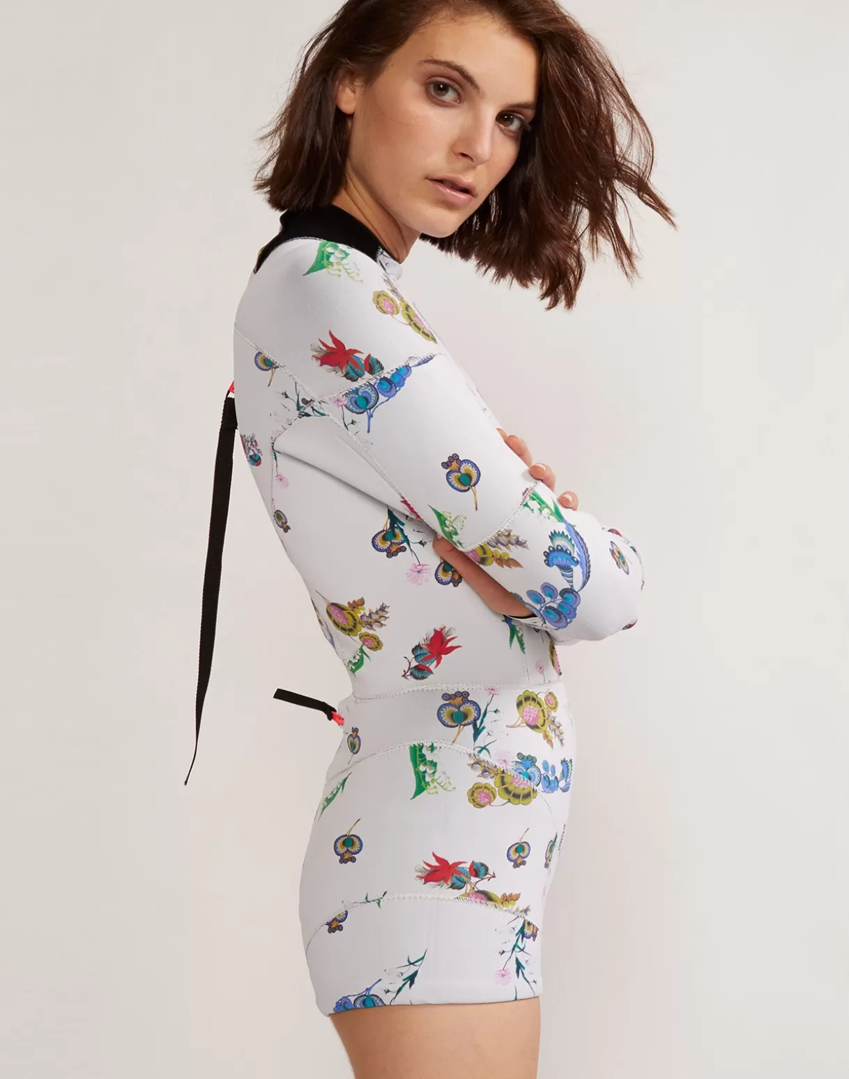 Surf & Swim-Cynthia Rowley Garden Floral High Tide Wetsuit WHTBQ