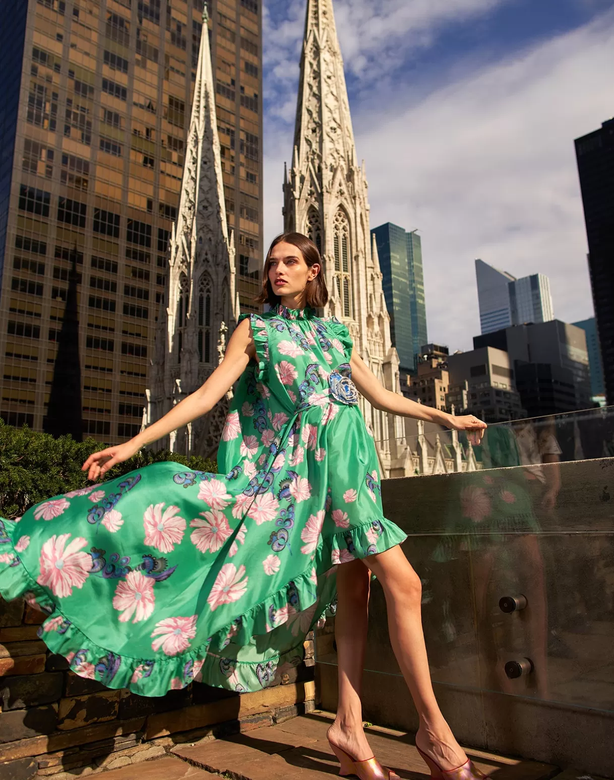 Dresses-Cynthia Rowley Garden of Eden Dress GRNFL