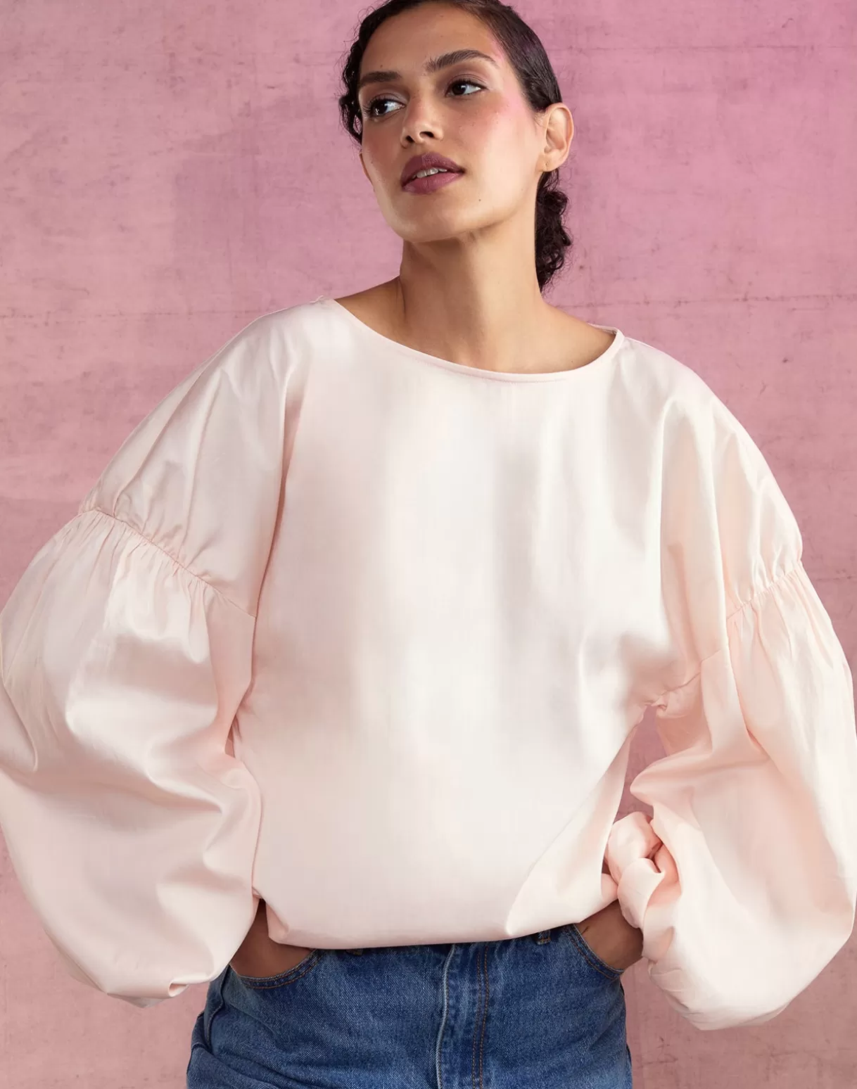 Tops-Cynthia Rowley Geneva Cotton Blouse PINK