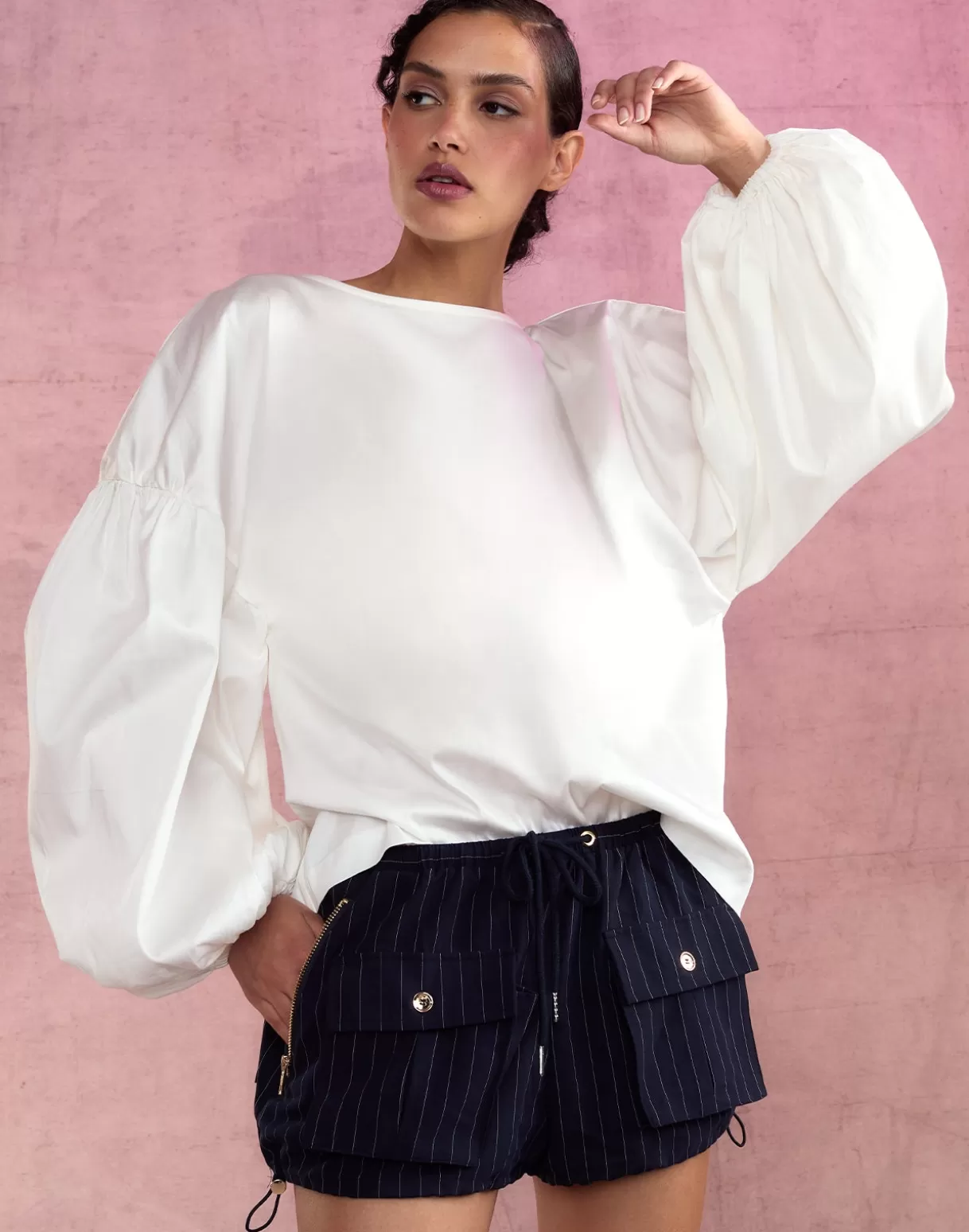 Tops-Cynthia Rowley Geneva Cotton Blouse White