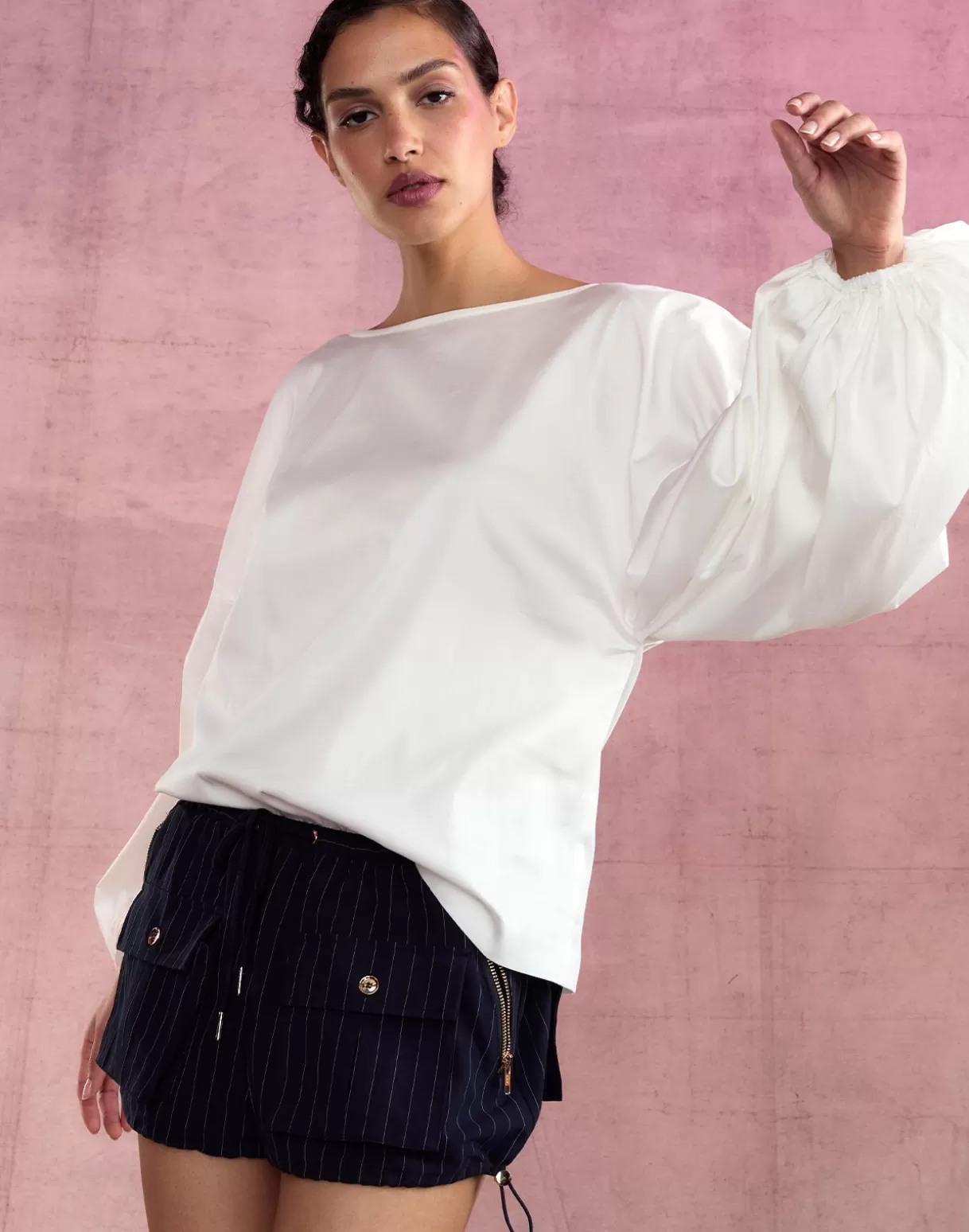 Tops-Cynthia Rowley Geneva Cotton Blouse White
