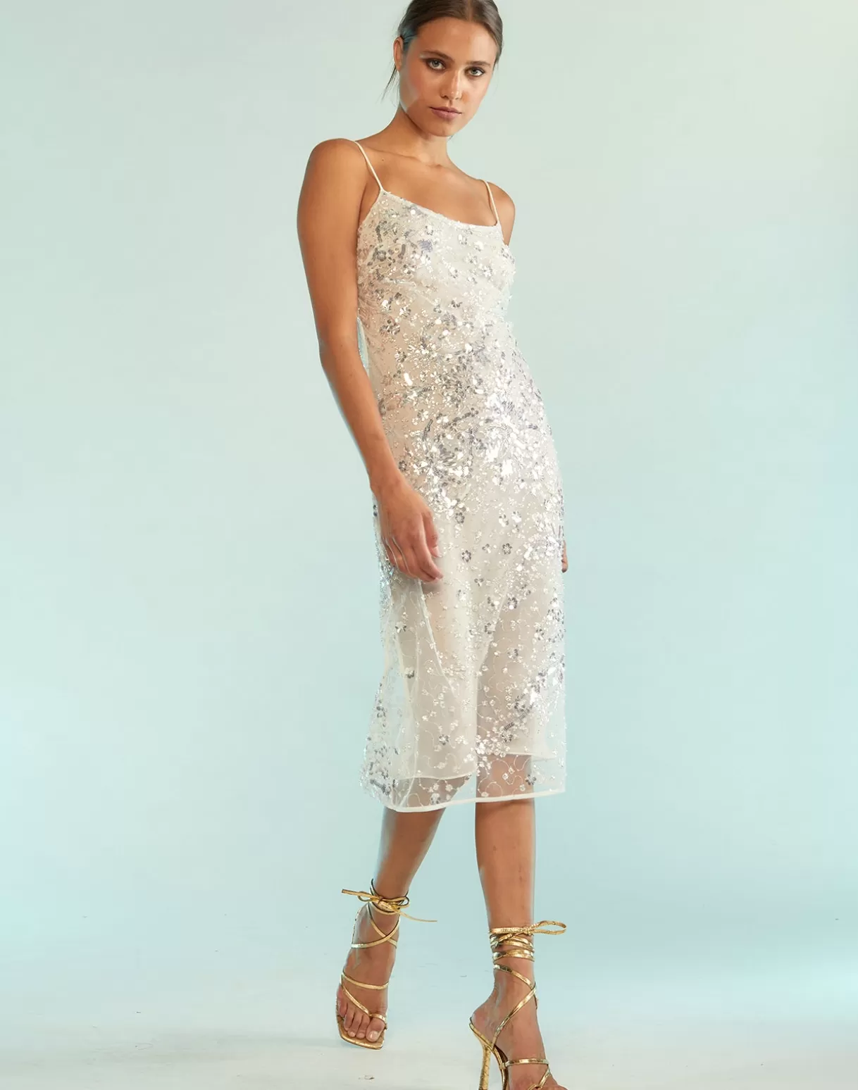Dresses-Cynthia Rowley Gisele Beaded Dress White