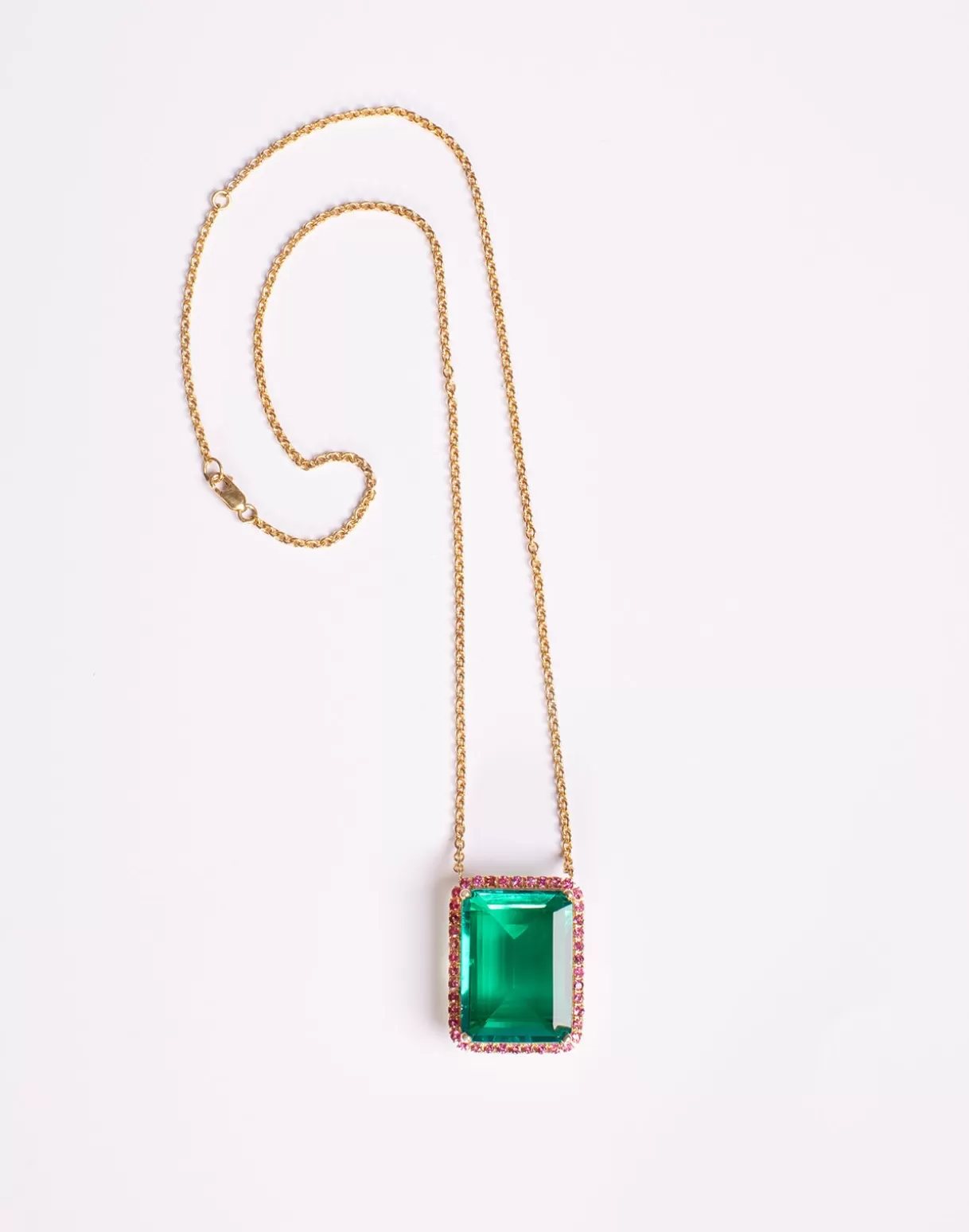 Accessories | Accessories-Cynthia Rowley Green Topaz and Pink Tourmaline Pendant