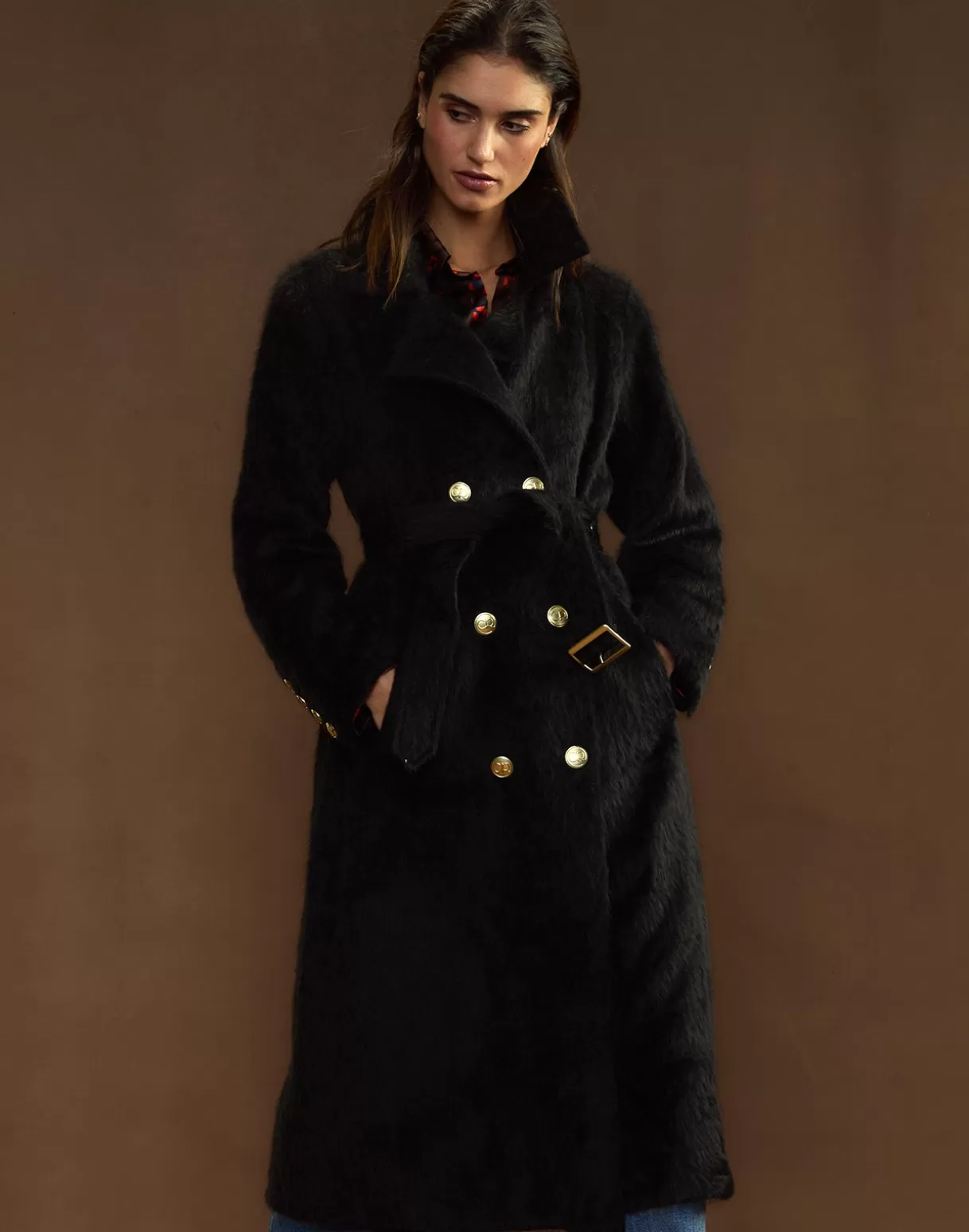 Jackets & Coats-Cynthia Rowley Heritage Double Breasted Coat BLACK