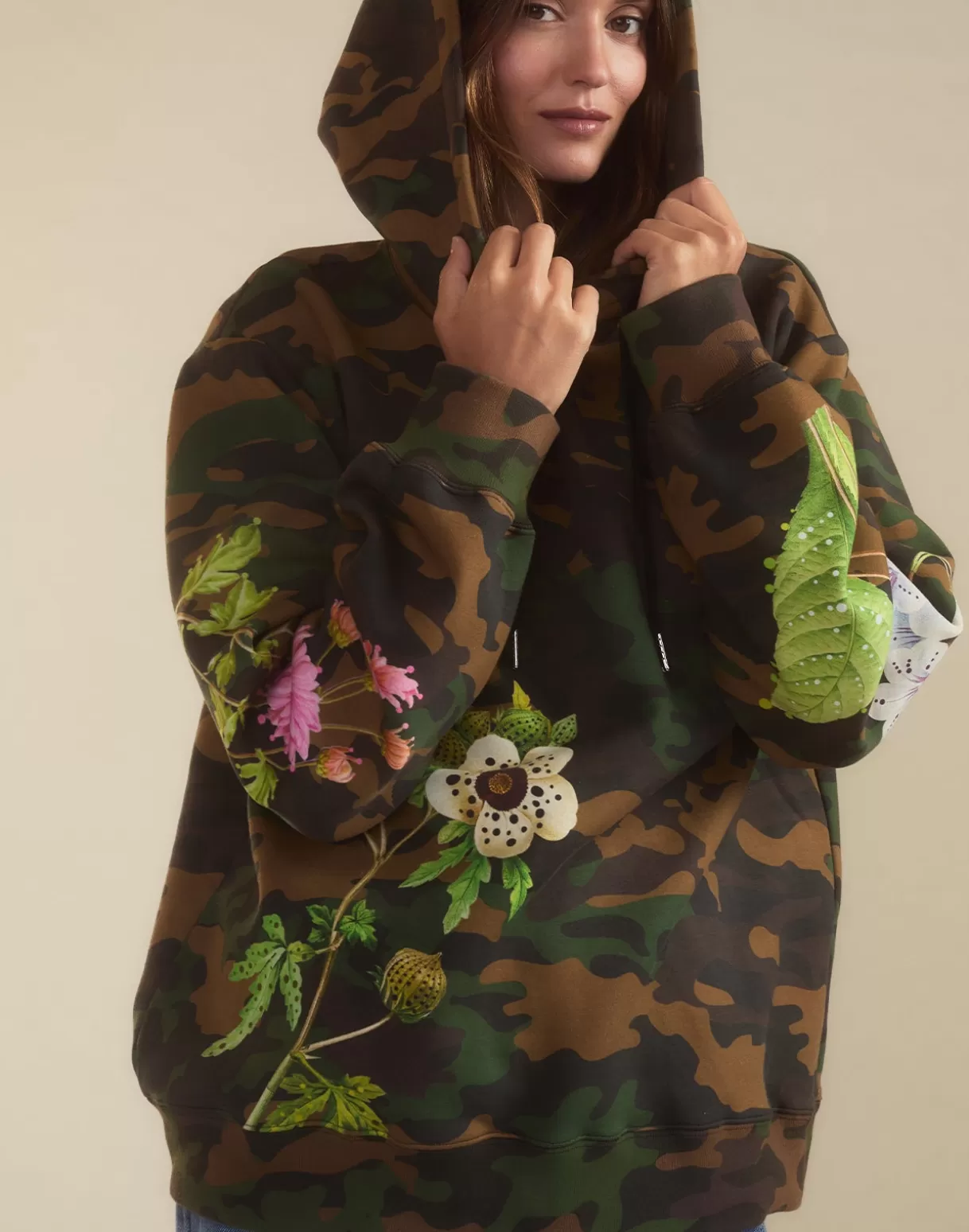 Tops-Cynthia Rowley In Plain Sight Hoodie GRNCAM