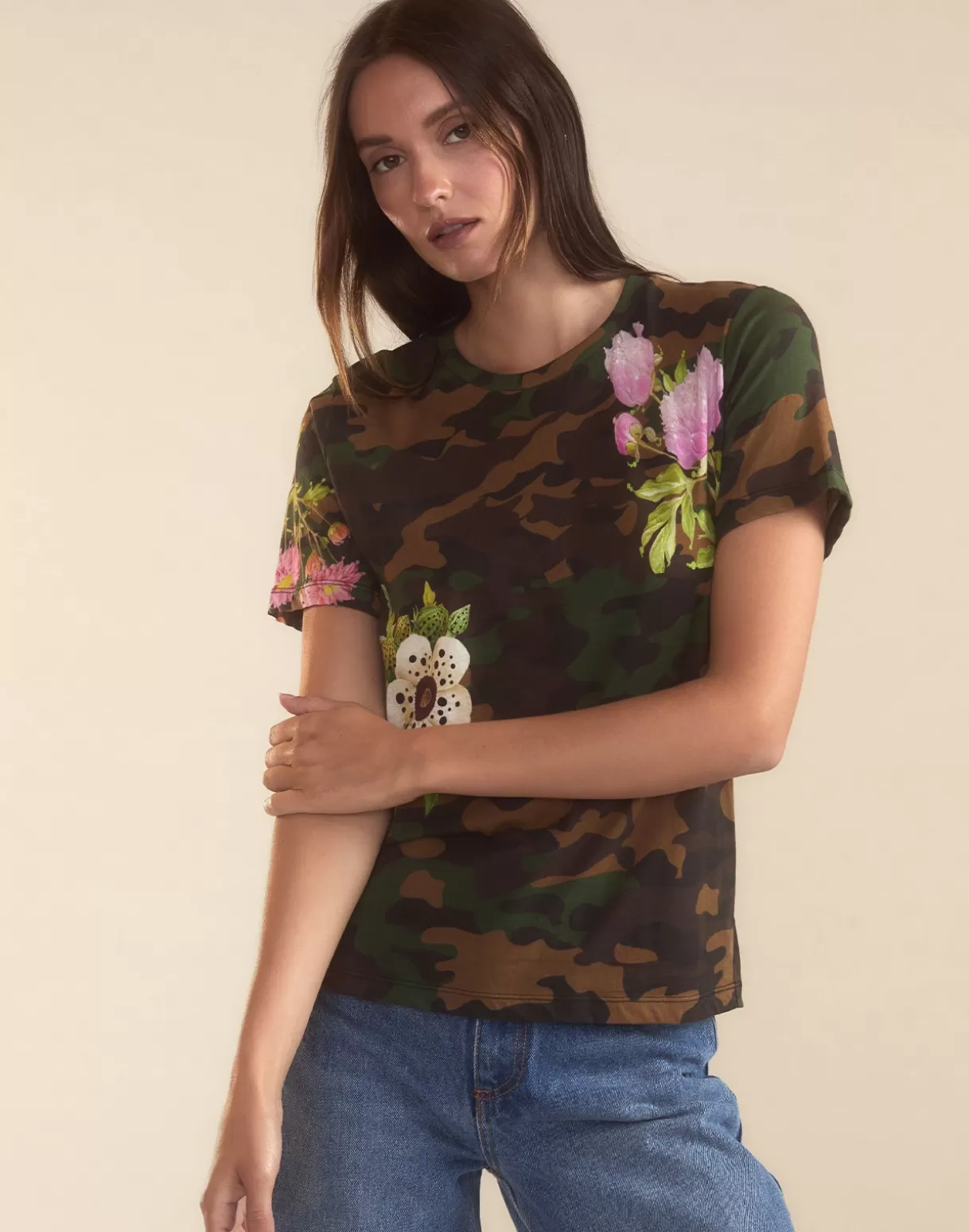 Tops-Cynthia Rowley In Plain Sight Tee GRNCAM